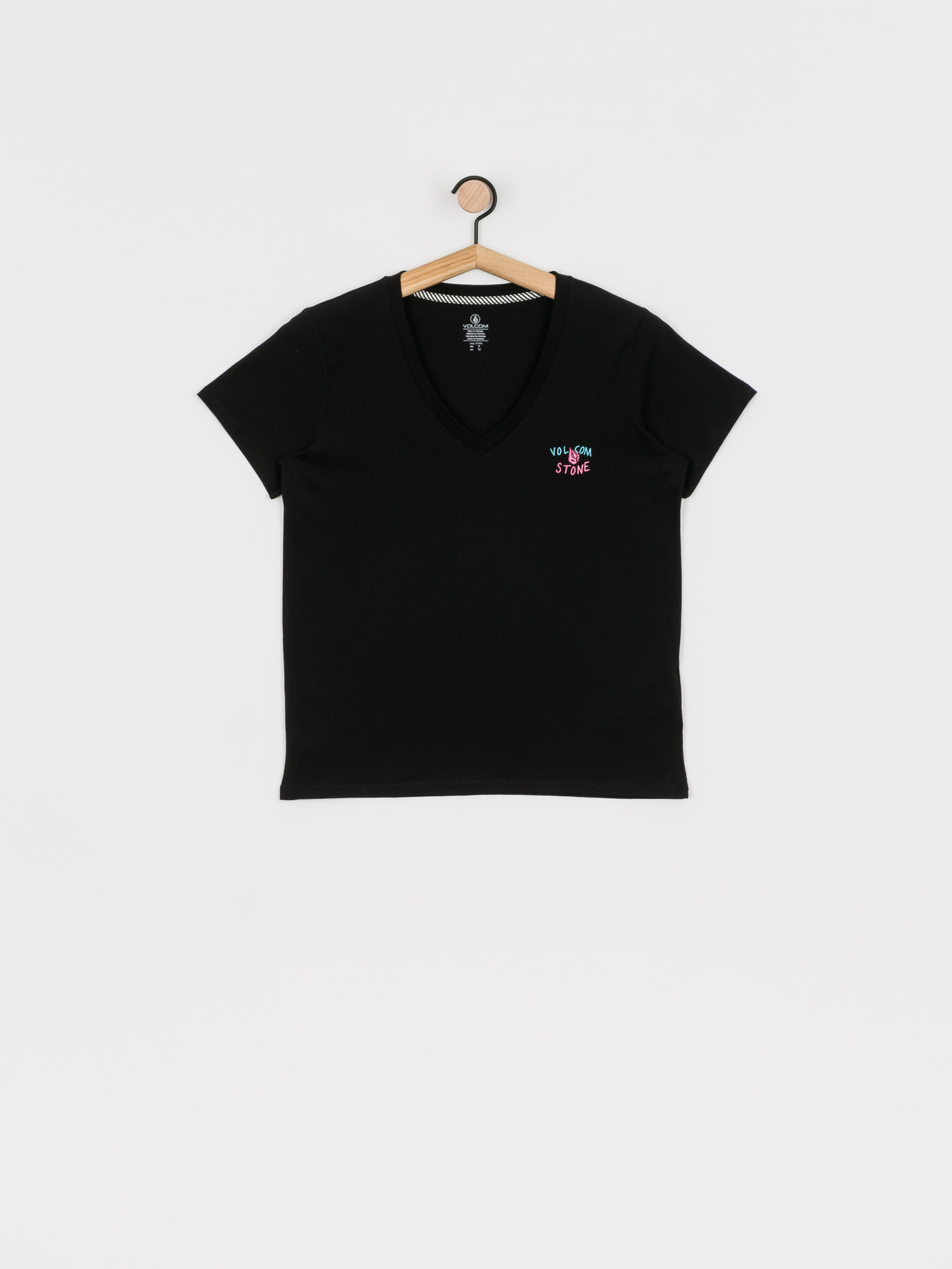 T-shirt Volcom Ozzy Alien Vneck Wmn (black)