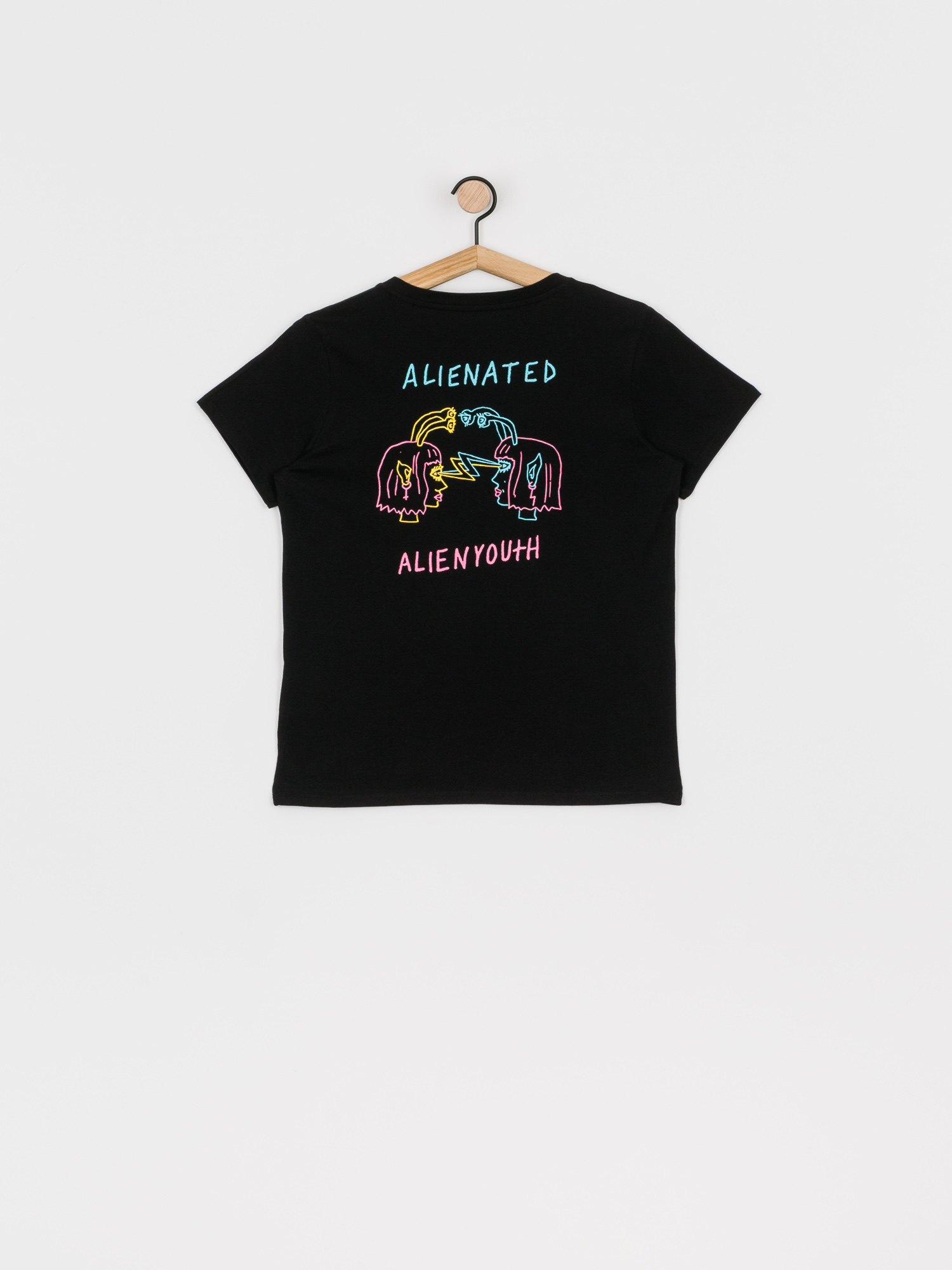 T-shirt Volcom Ozzy Alien Vneck Wmn (black)
