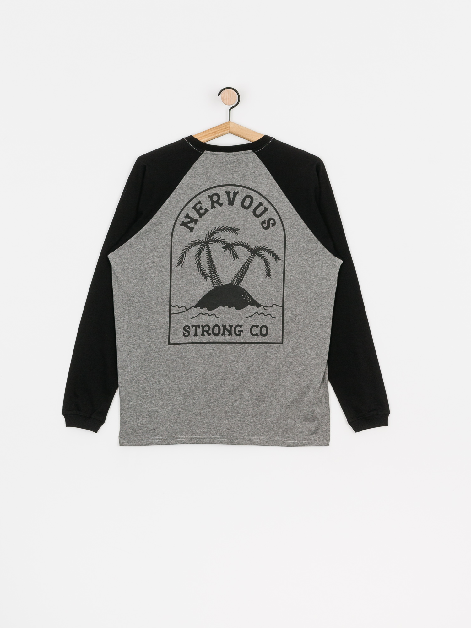 Longsleeve Nervous Island (grey/black)