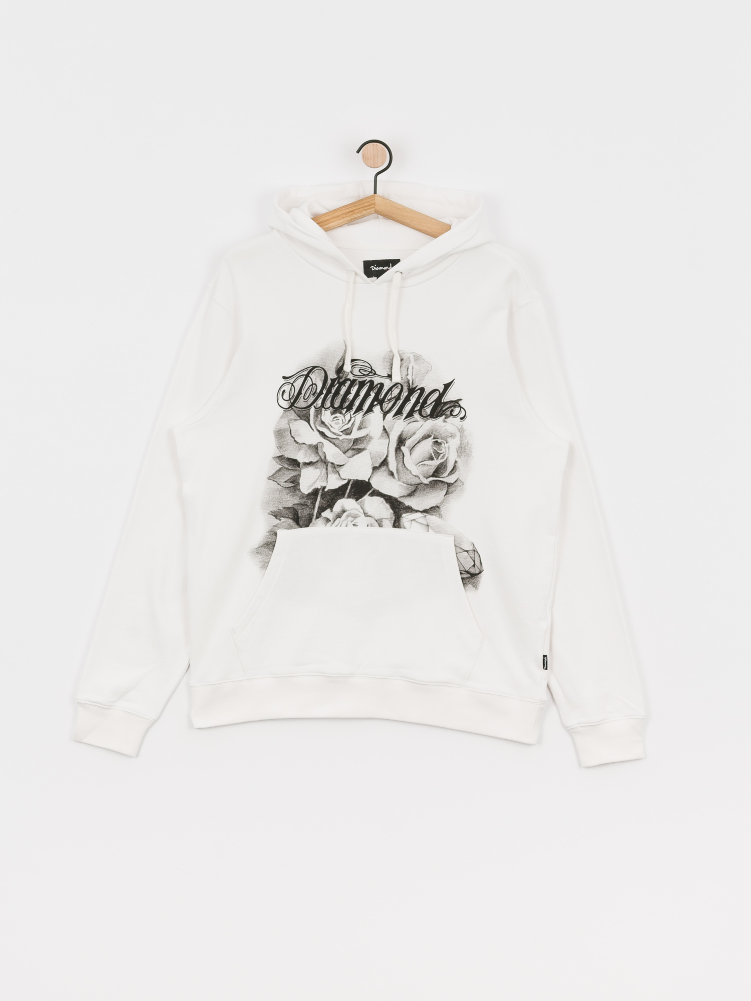 Bluza z kapturem Diamond Supply Co. Giant Script Blossom HD (white)