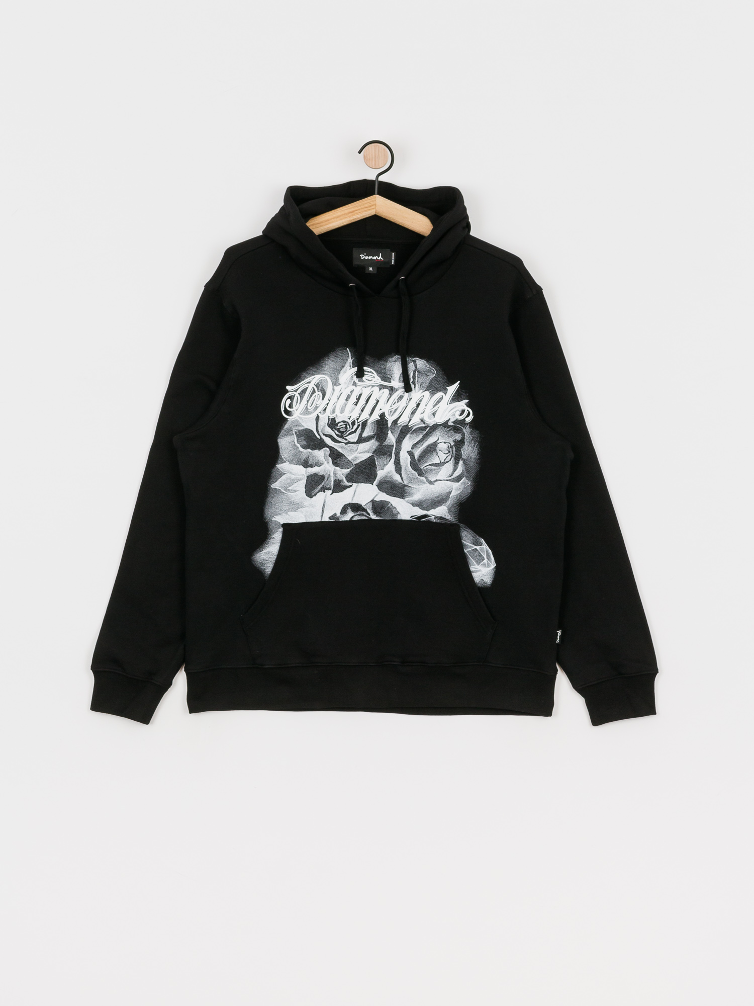 Bluza z kapturem Diamond Supply Co. Giant Script Blossom HD (black)