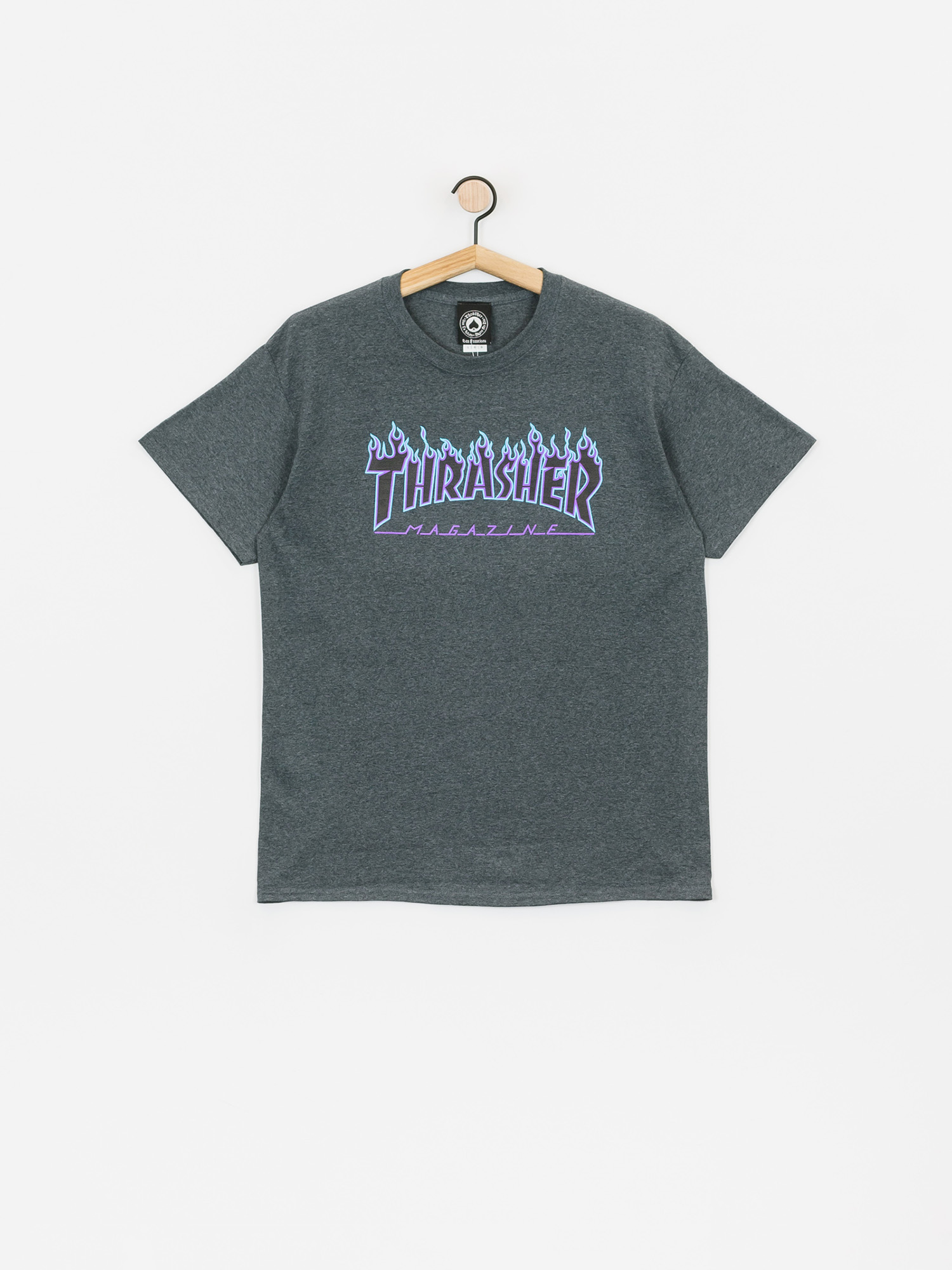 T-shirt Thrasher Flame Logo (dark heather)