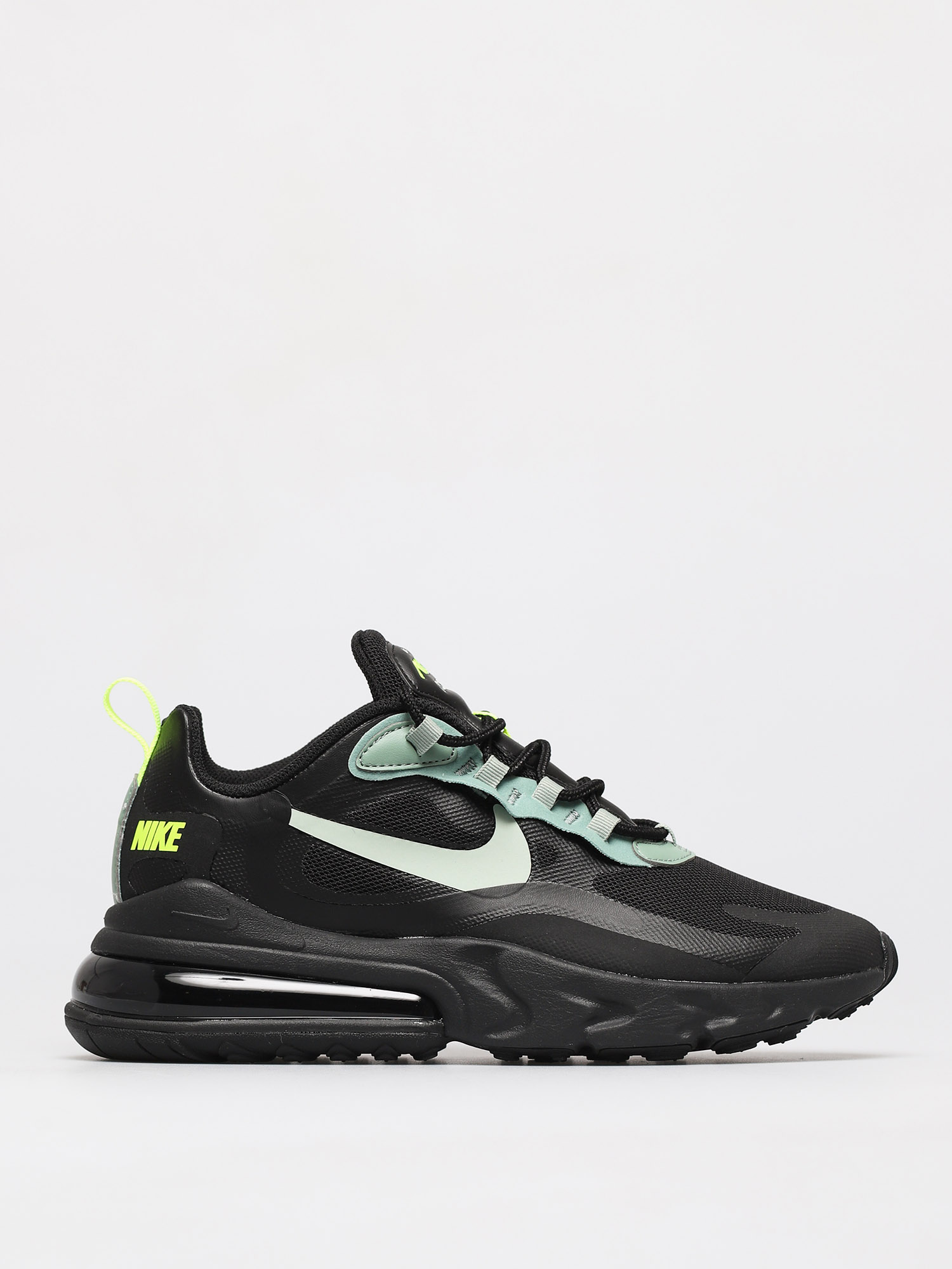 Buty Nike Air Max 270 React (black/pistachio frost silver pine volt)