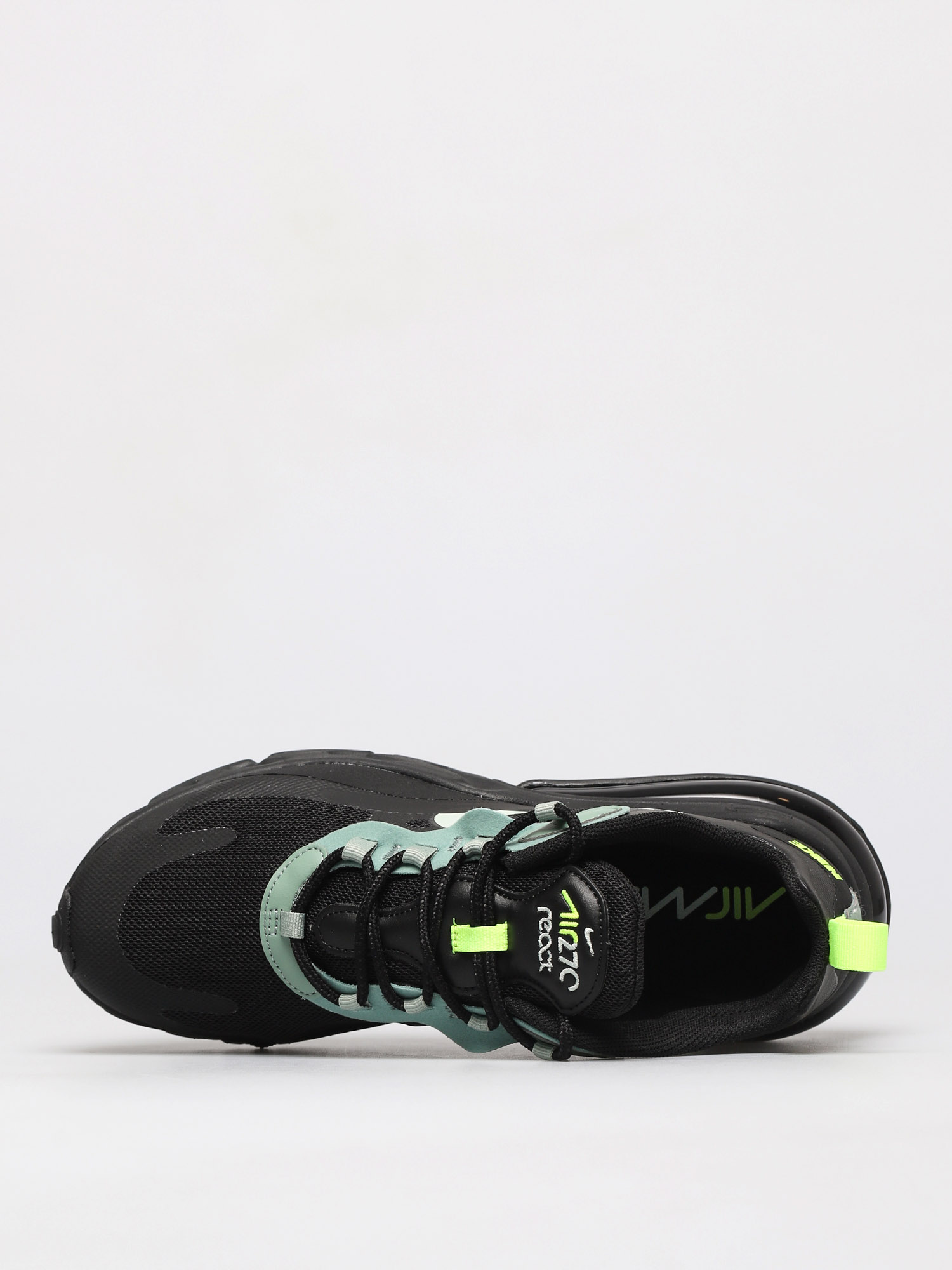 Buty Nike Air Max 270 React (black/pistachio frost silver pine volt)