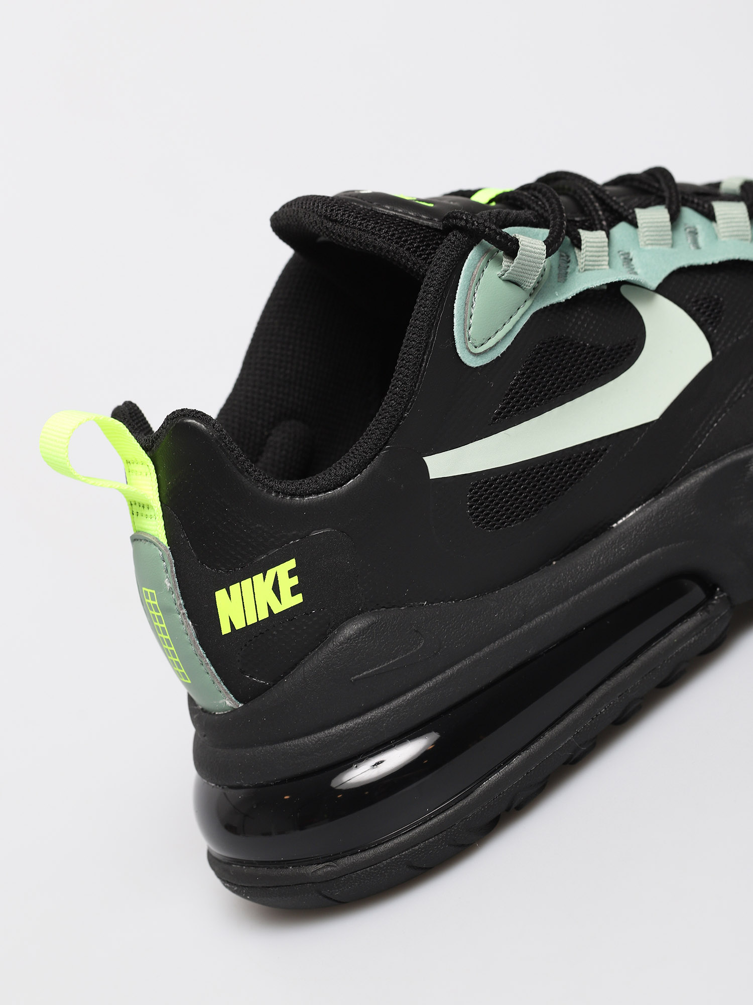 Buty Nike Air Max 270 React (black/pistachio frost silver pine volt)
