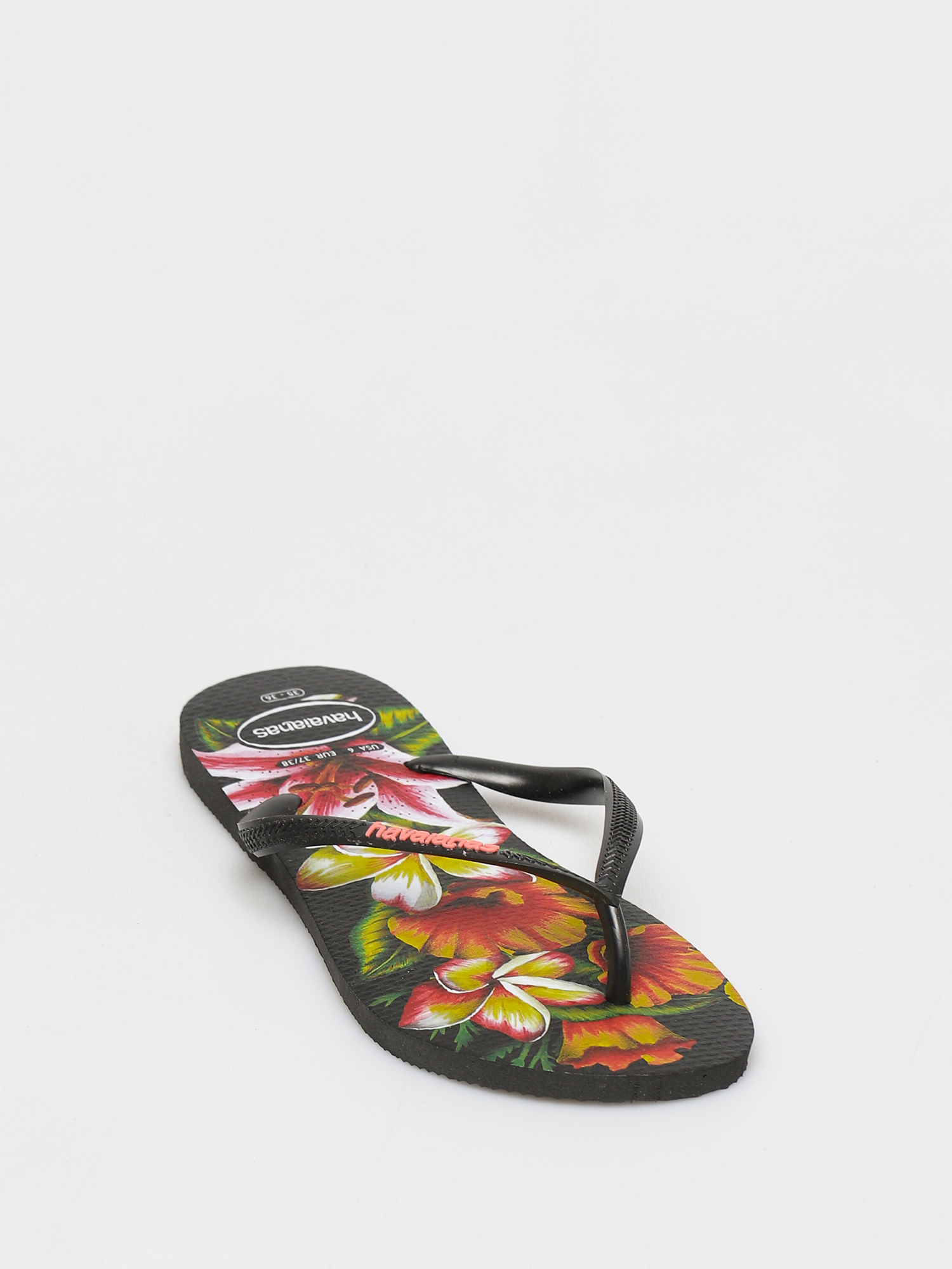 Japonki Havaianas Hav Slim Floral Wmn (black/black)