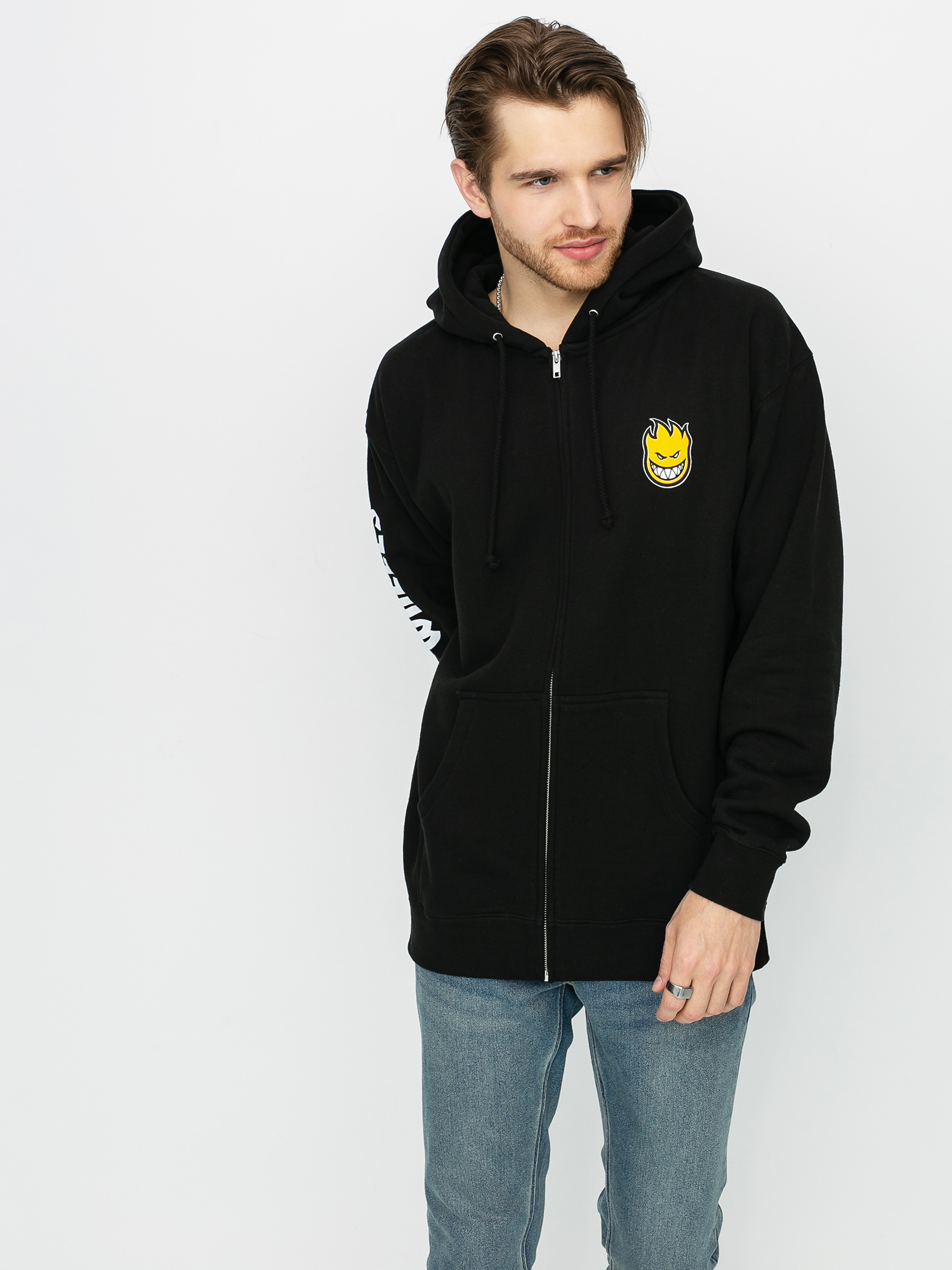 Bluza z kapturem Spitfire Lil Bighead Hmbr ZHD (black/yellow)