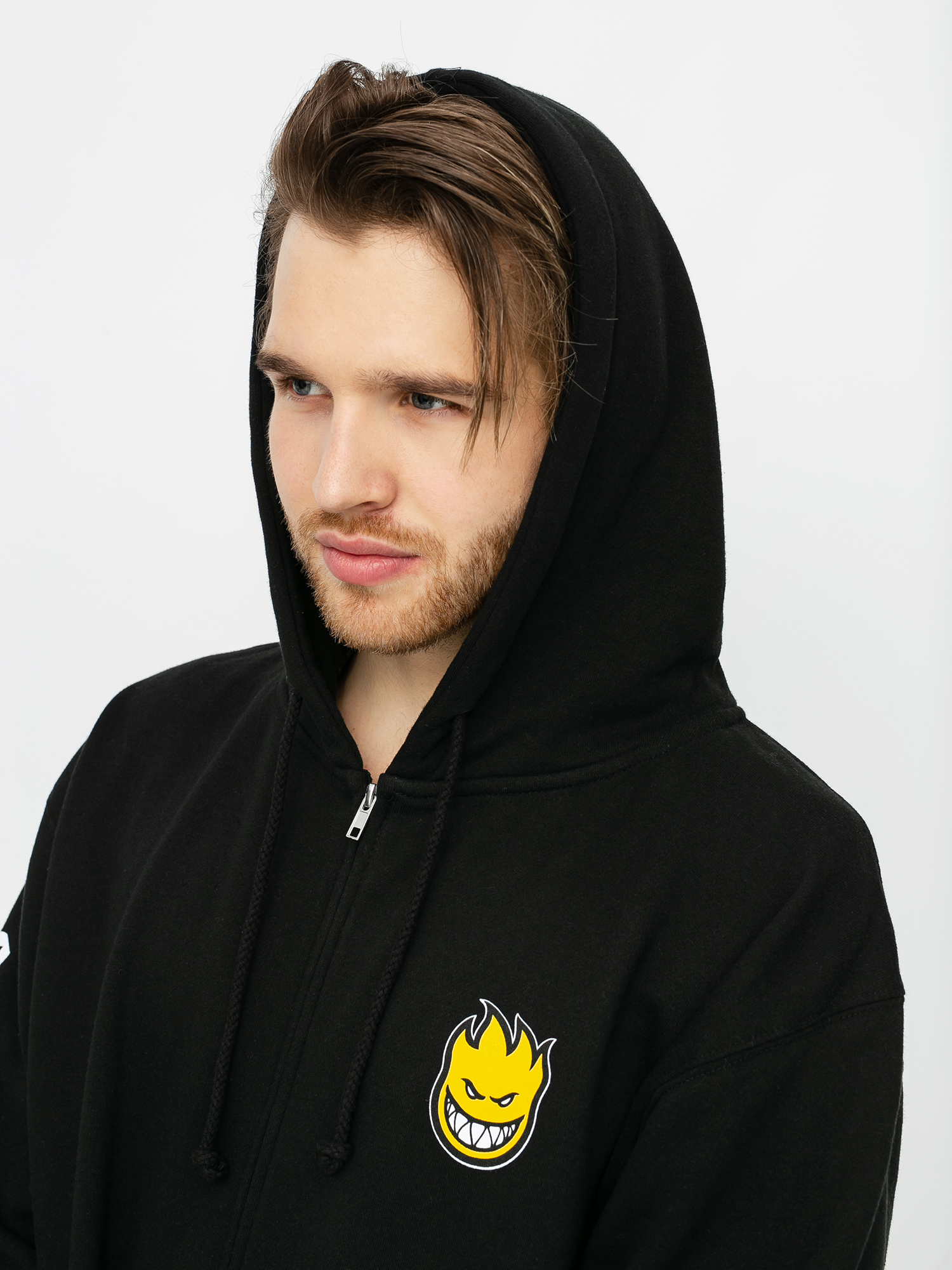 Bluza z kapturem Spitfire Lil Bighead Hmbr ZHD (black/yellow)
