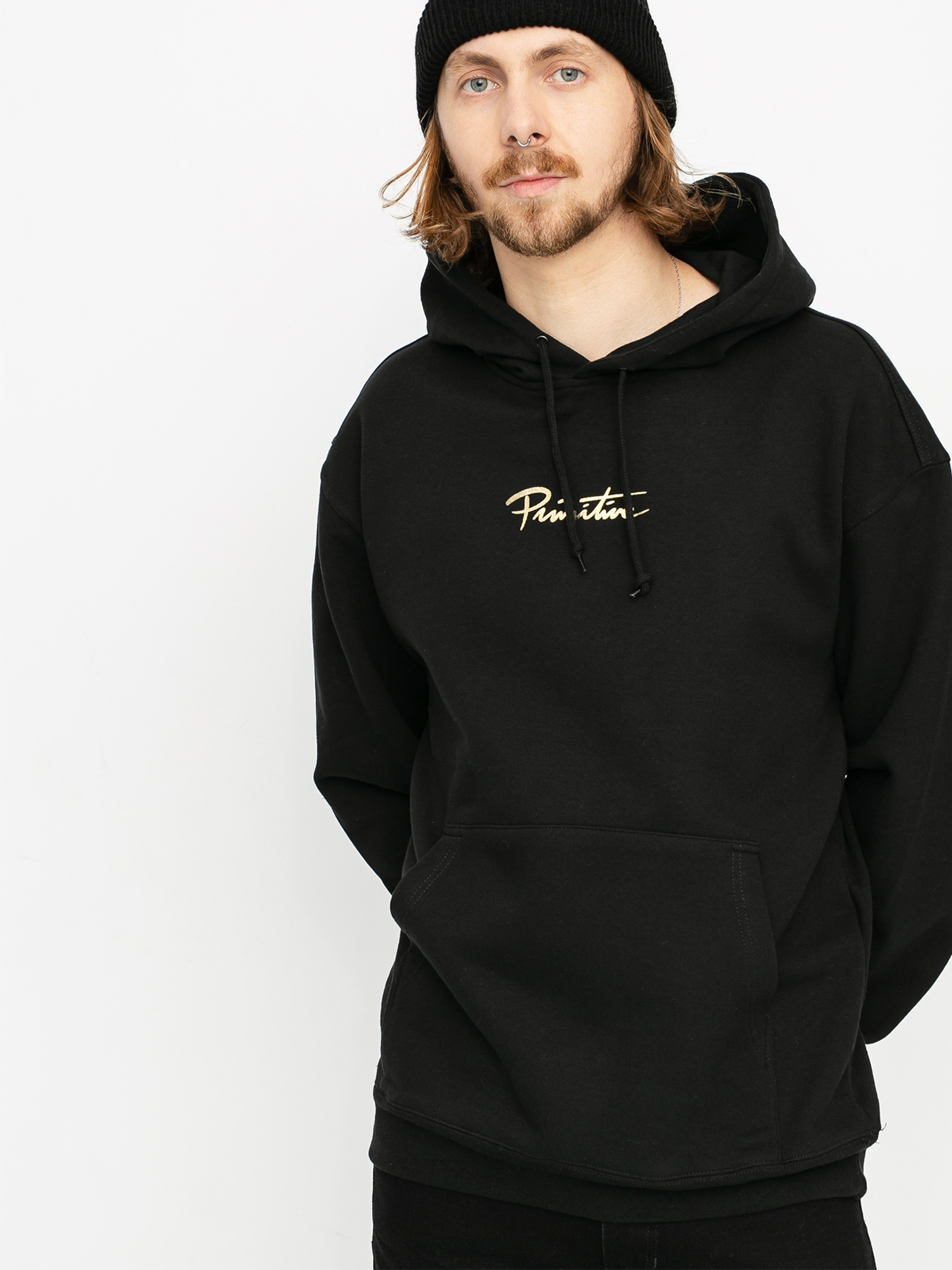 Bluza z kapturem Primitive Nuevo Gold Foil HD (black)