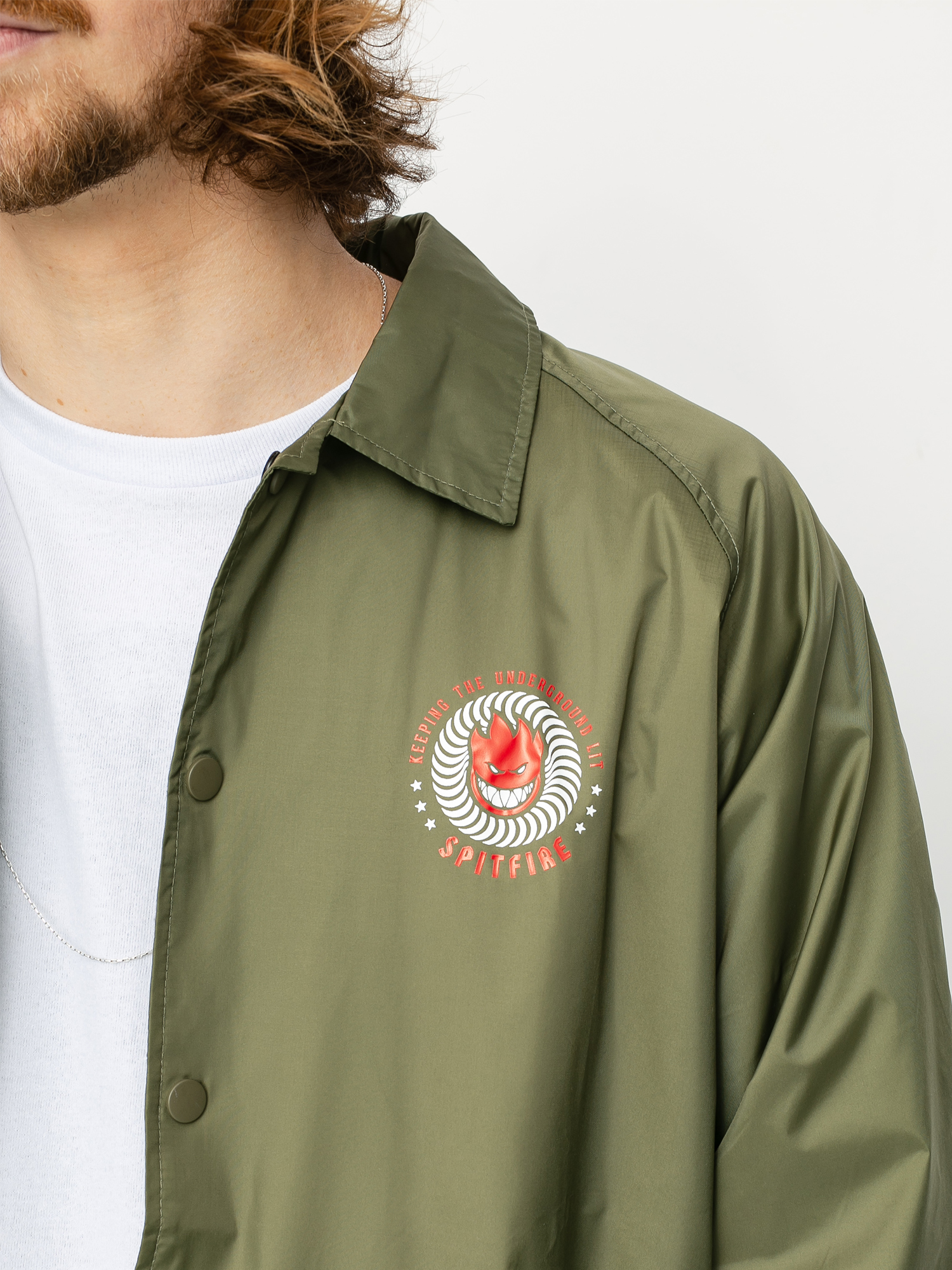 Kurtka Spitfire Ktul (army green/red/white)