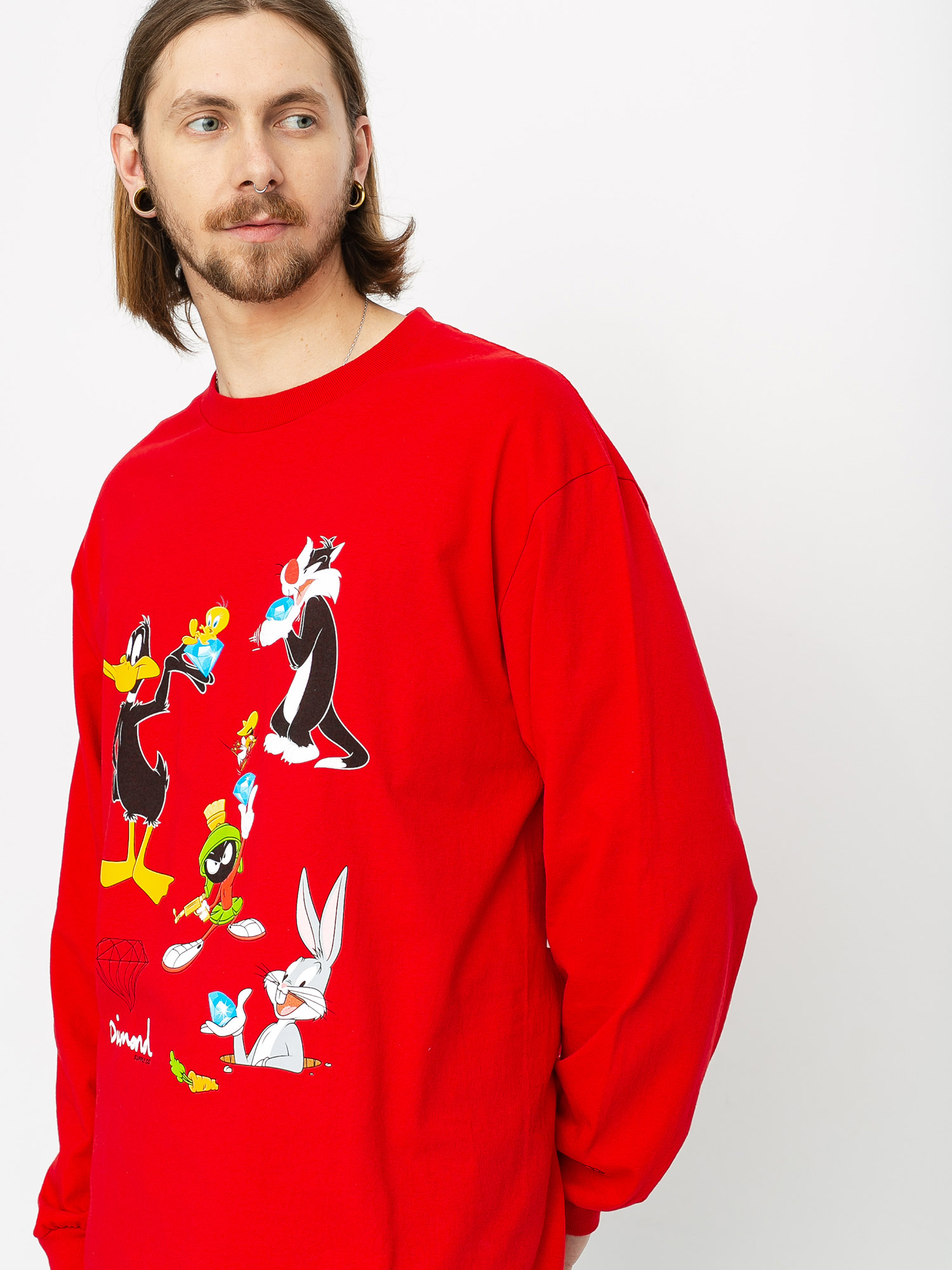 Longsleeve Diamond Supply Co. Looney Tunes (red)
