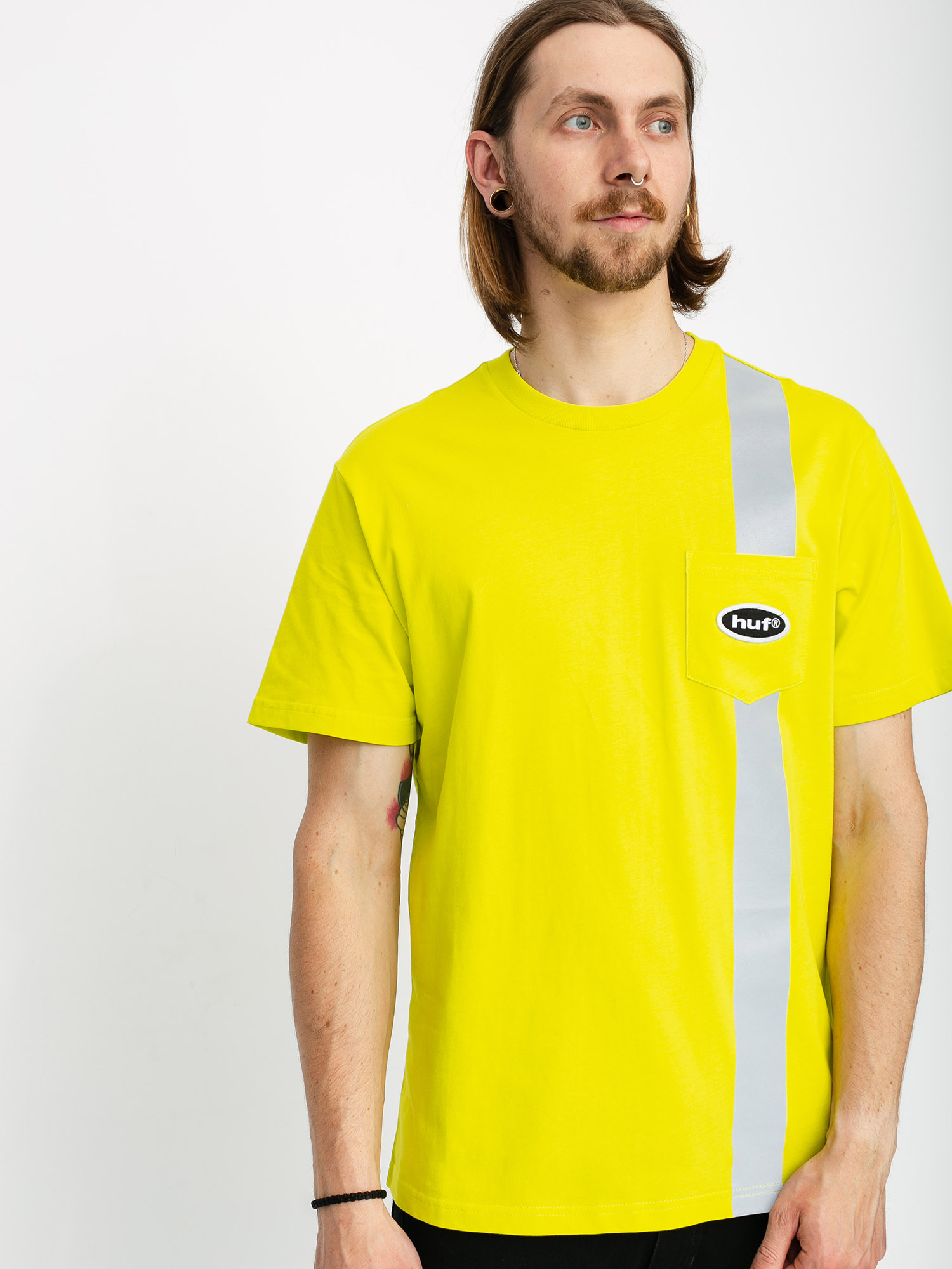 T-shirt HUF Safety Pocket (safety yellow)