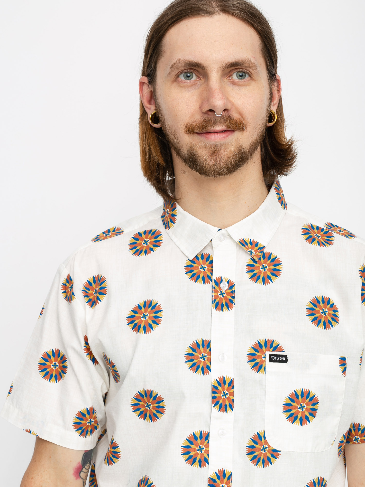 Koszula Brixton Charter Print Wvn (off white/autumn)