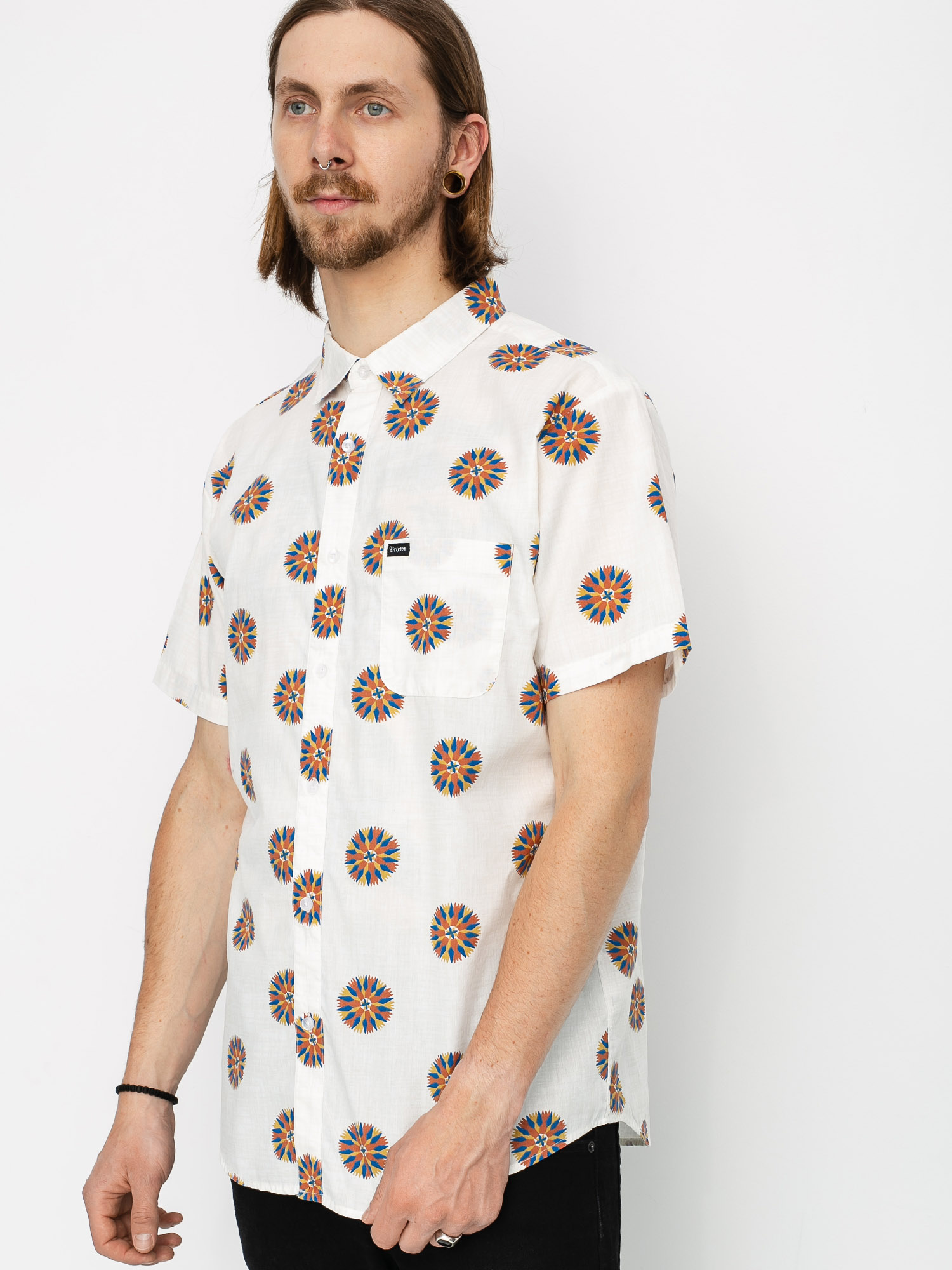 Koszula Brixton Charter Print Wvn (off white/autumn)