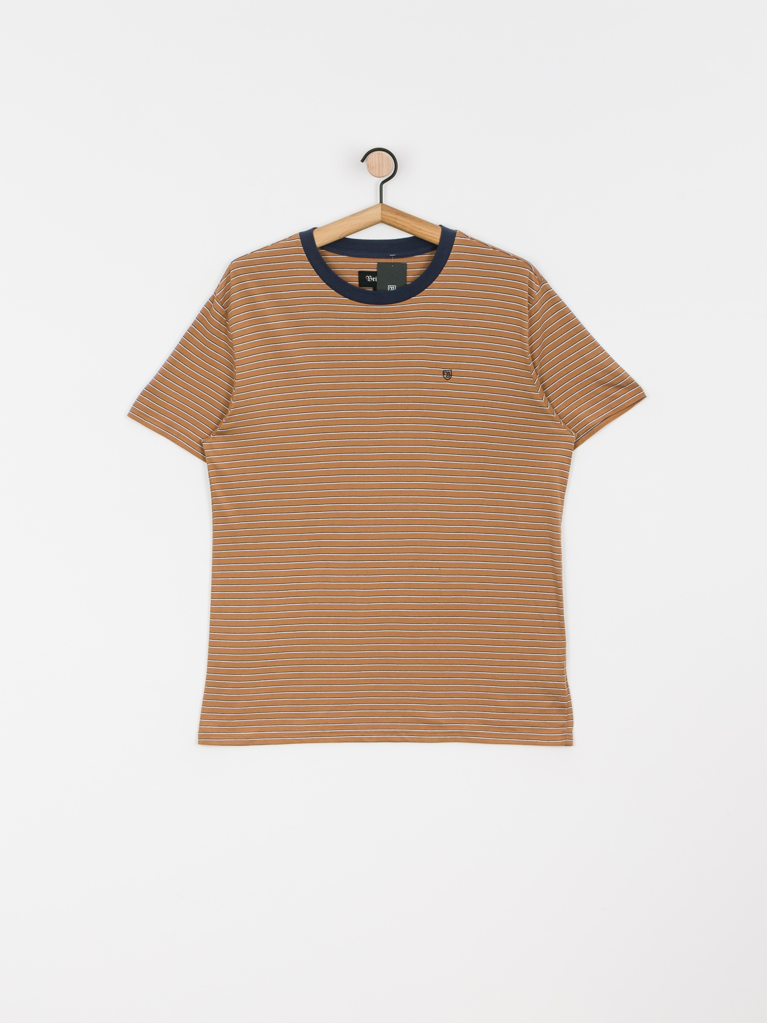 T-shirt Brixton Hilt Knit (coconut/washed navy/white)