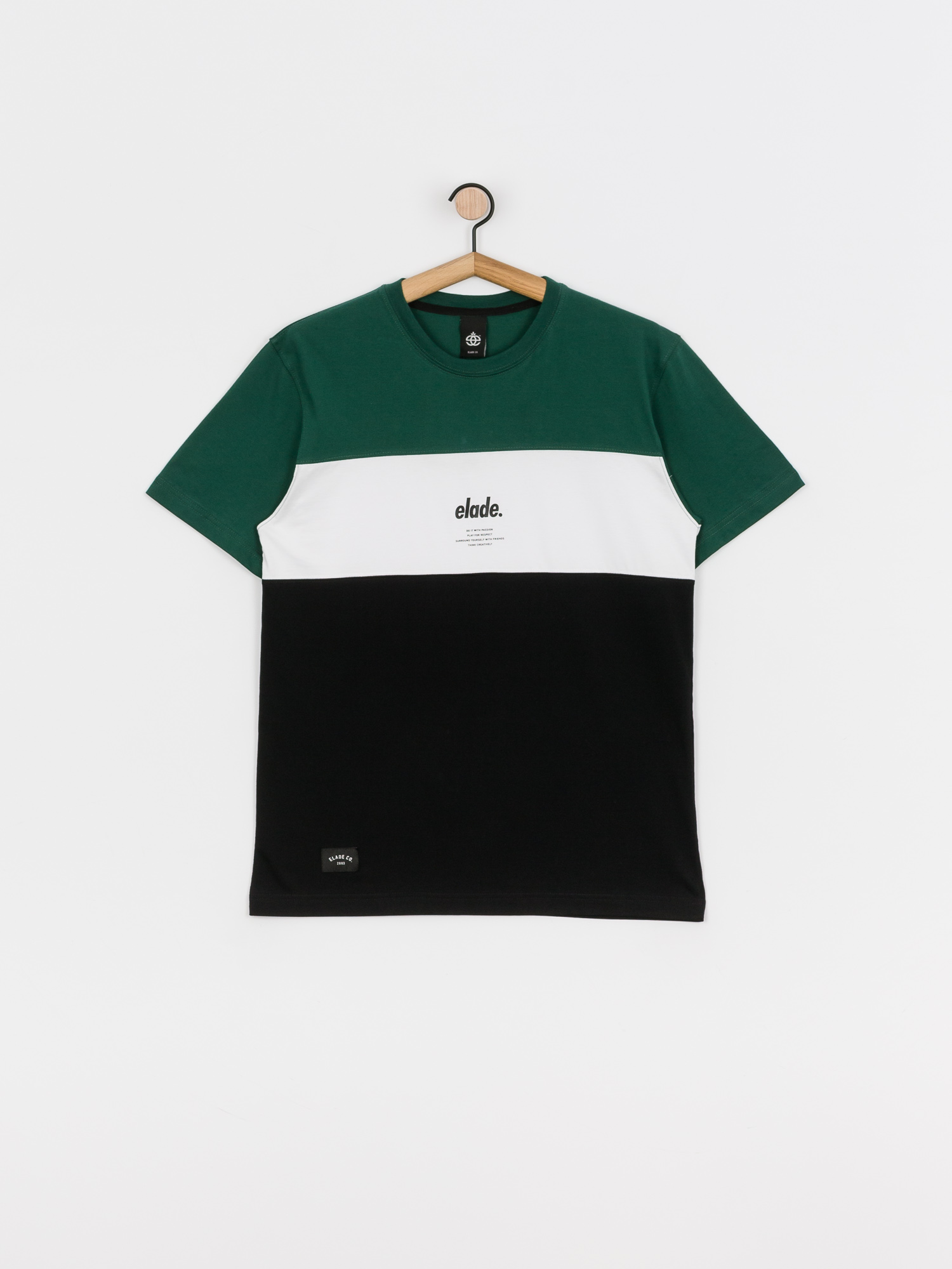 T-shirt Elade Colour Block (green/white/black)