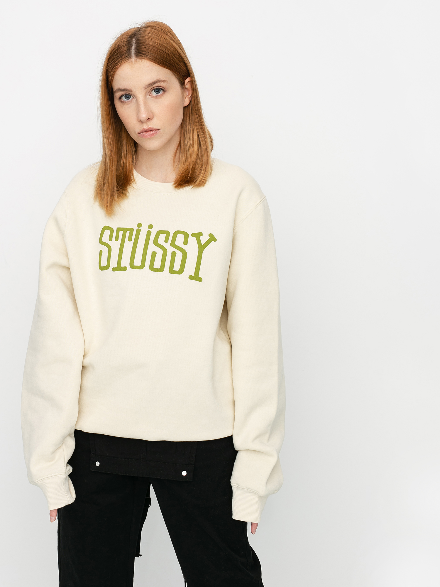 Bluza Stussy Block Type Crew Wmn (cement)