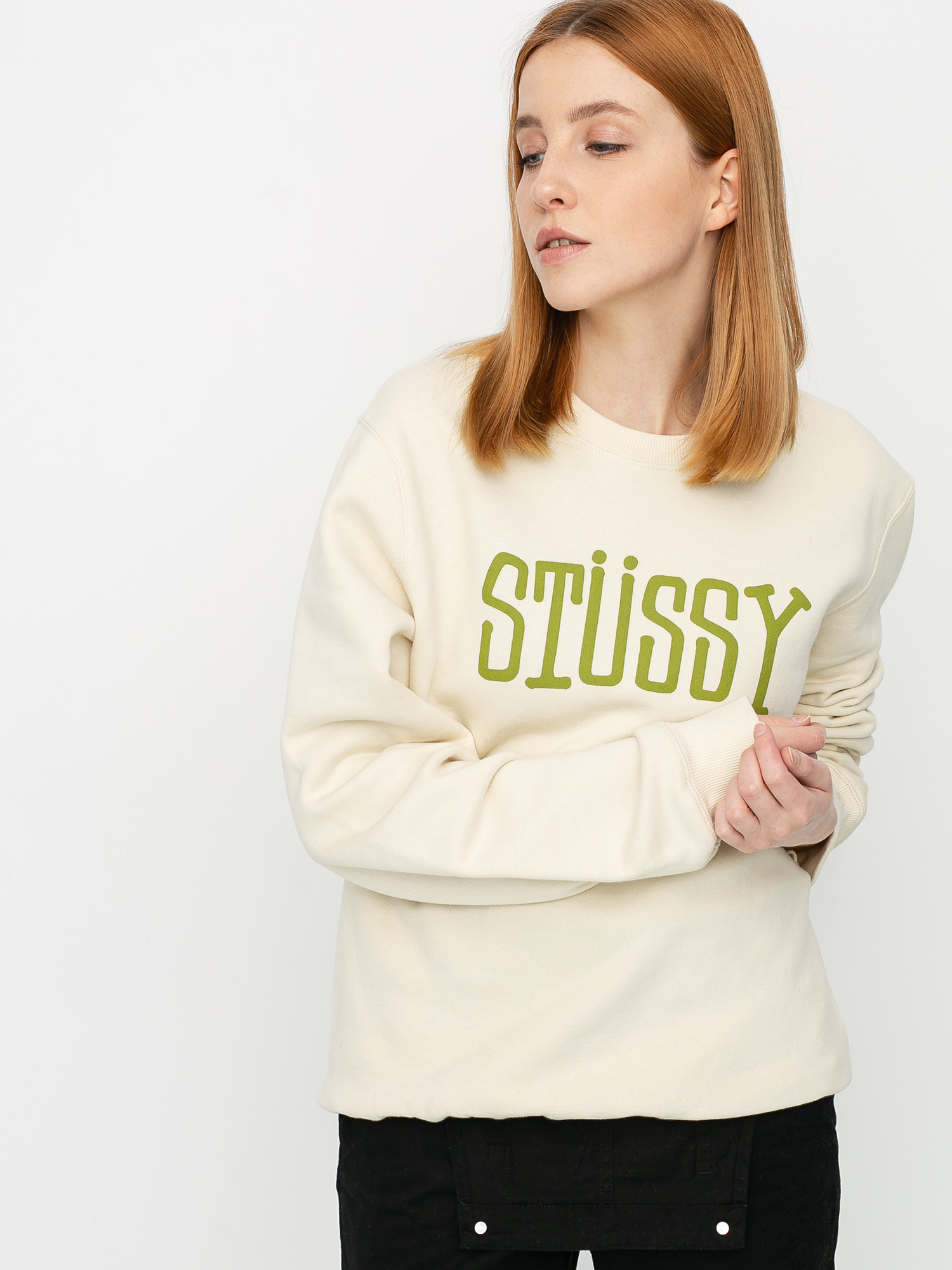 Bluza Stussy Block Type Crew Wmn (cement)