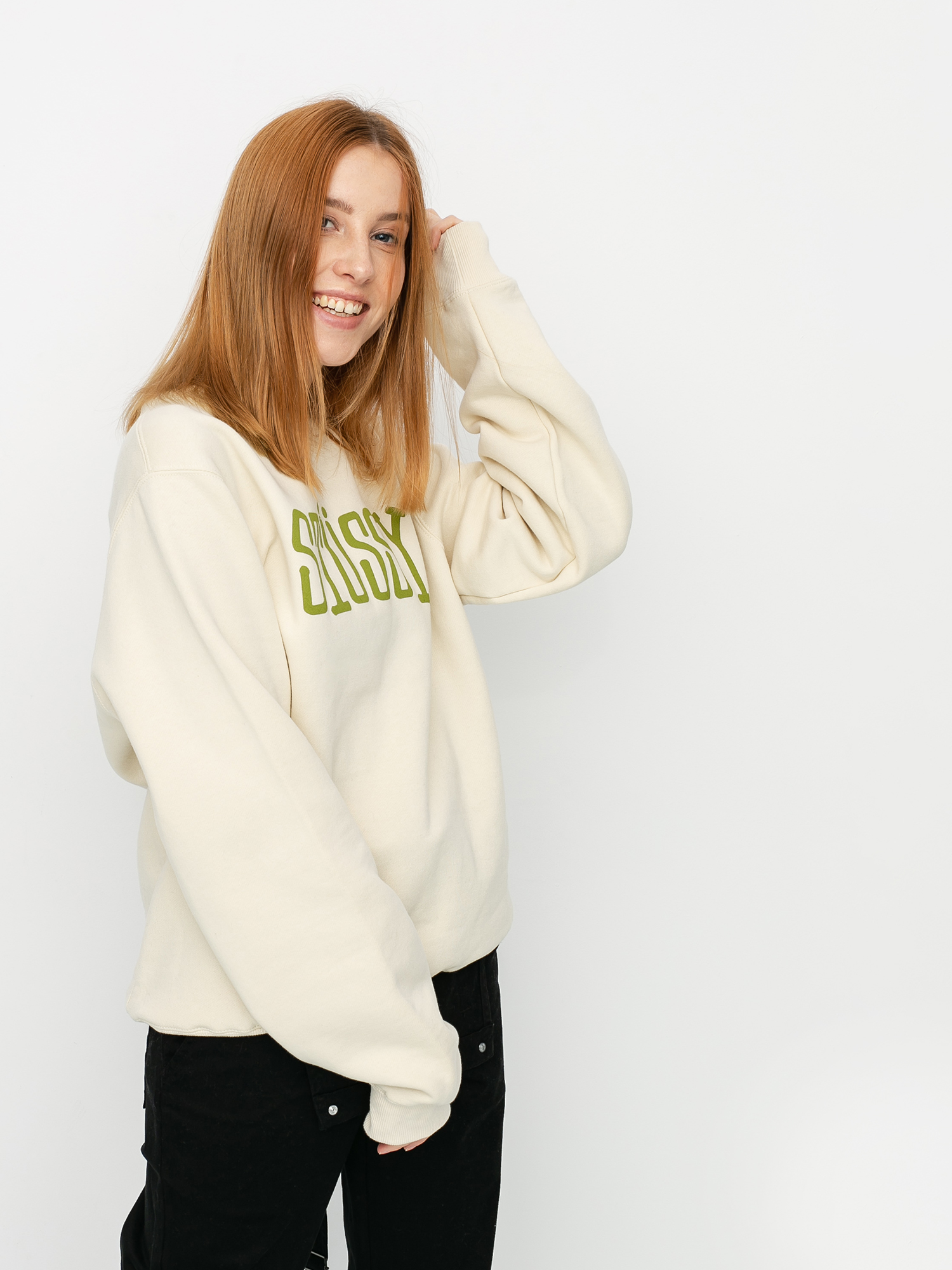 Bluza Stussy Block Type Crew Wmn (cement)