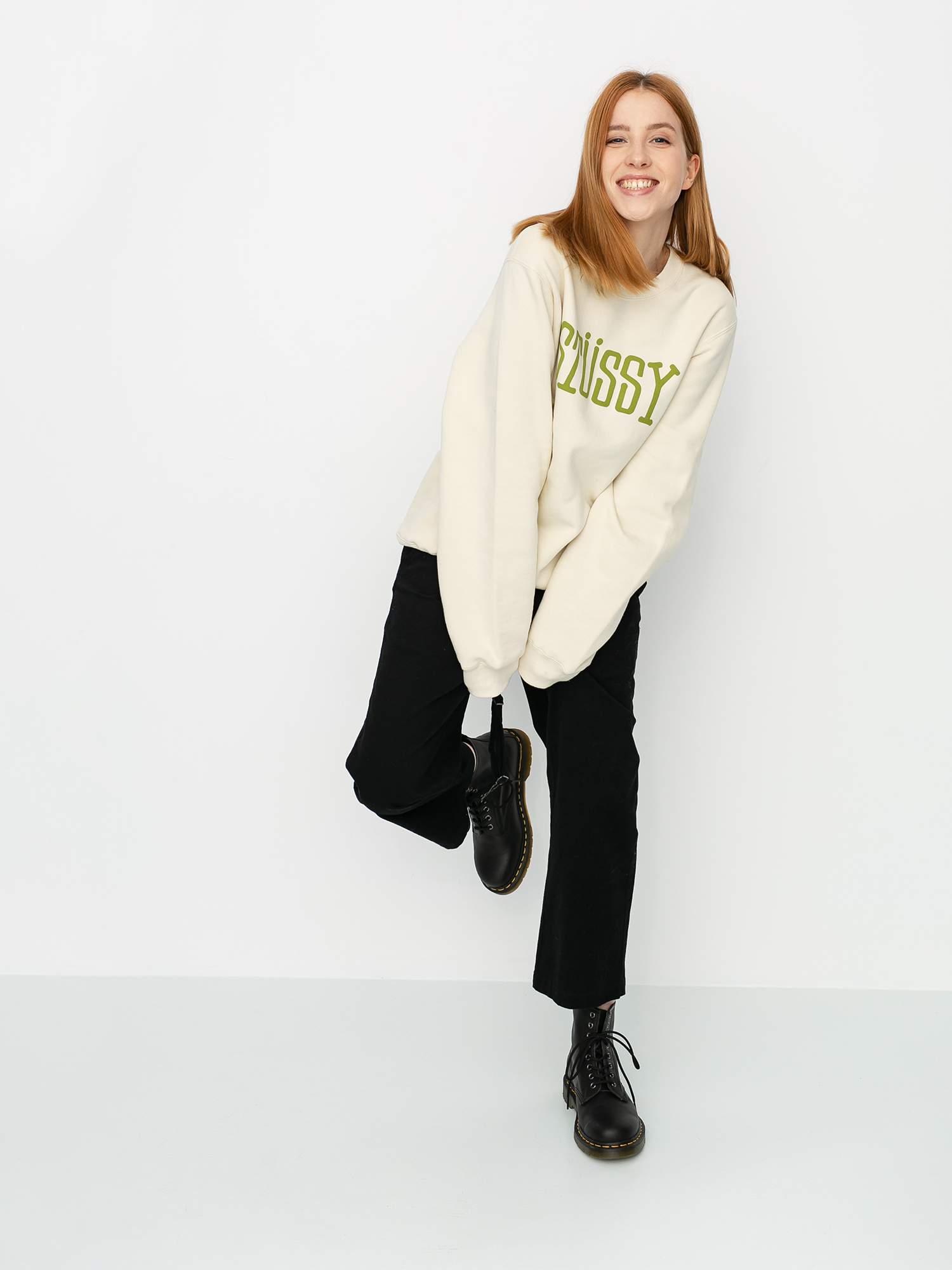 Bluza Stussy Block Type Crew Wmn (cement)