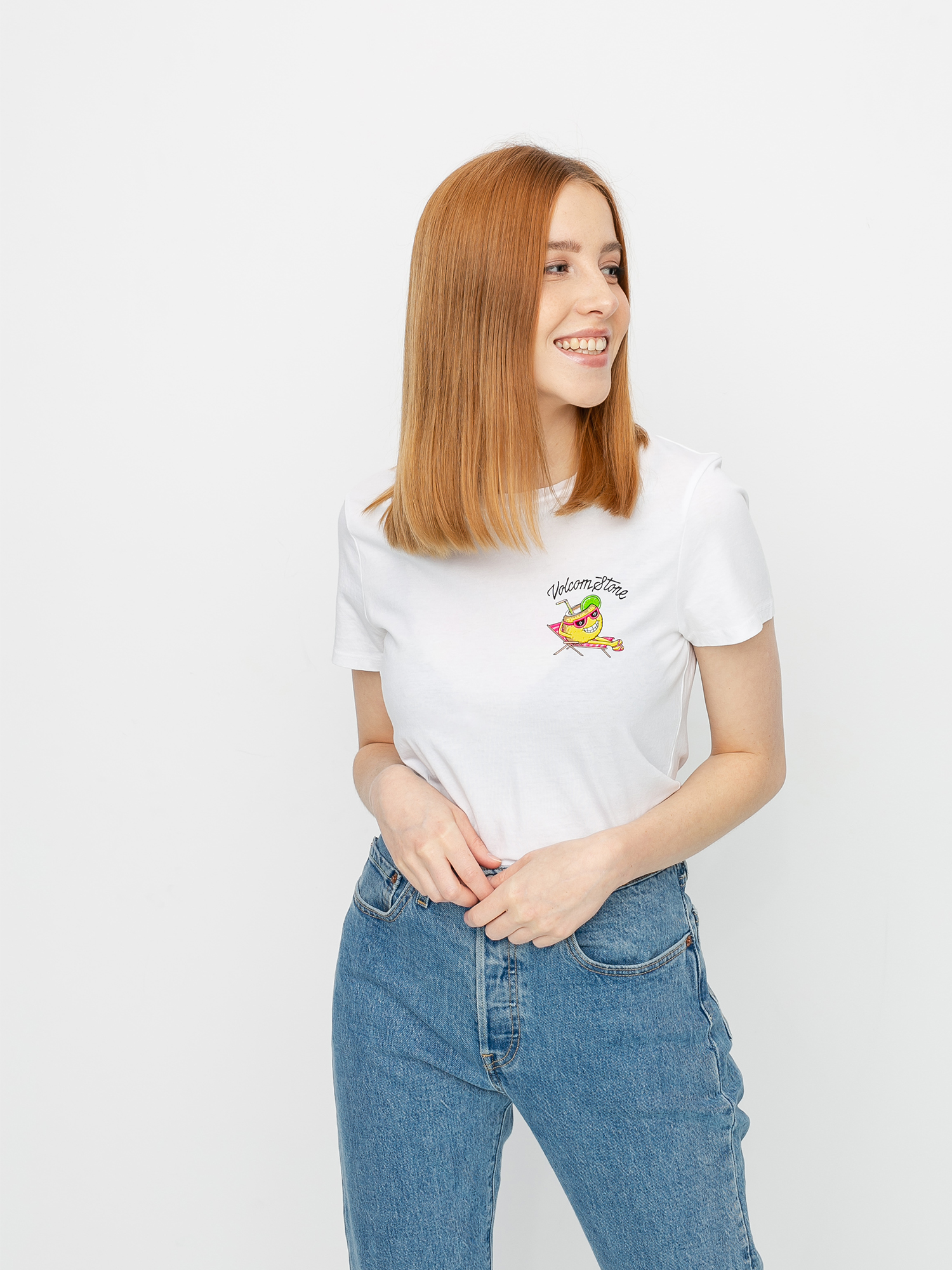 T-shirt Volcom Stoked On Stone Wmn (white)