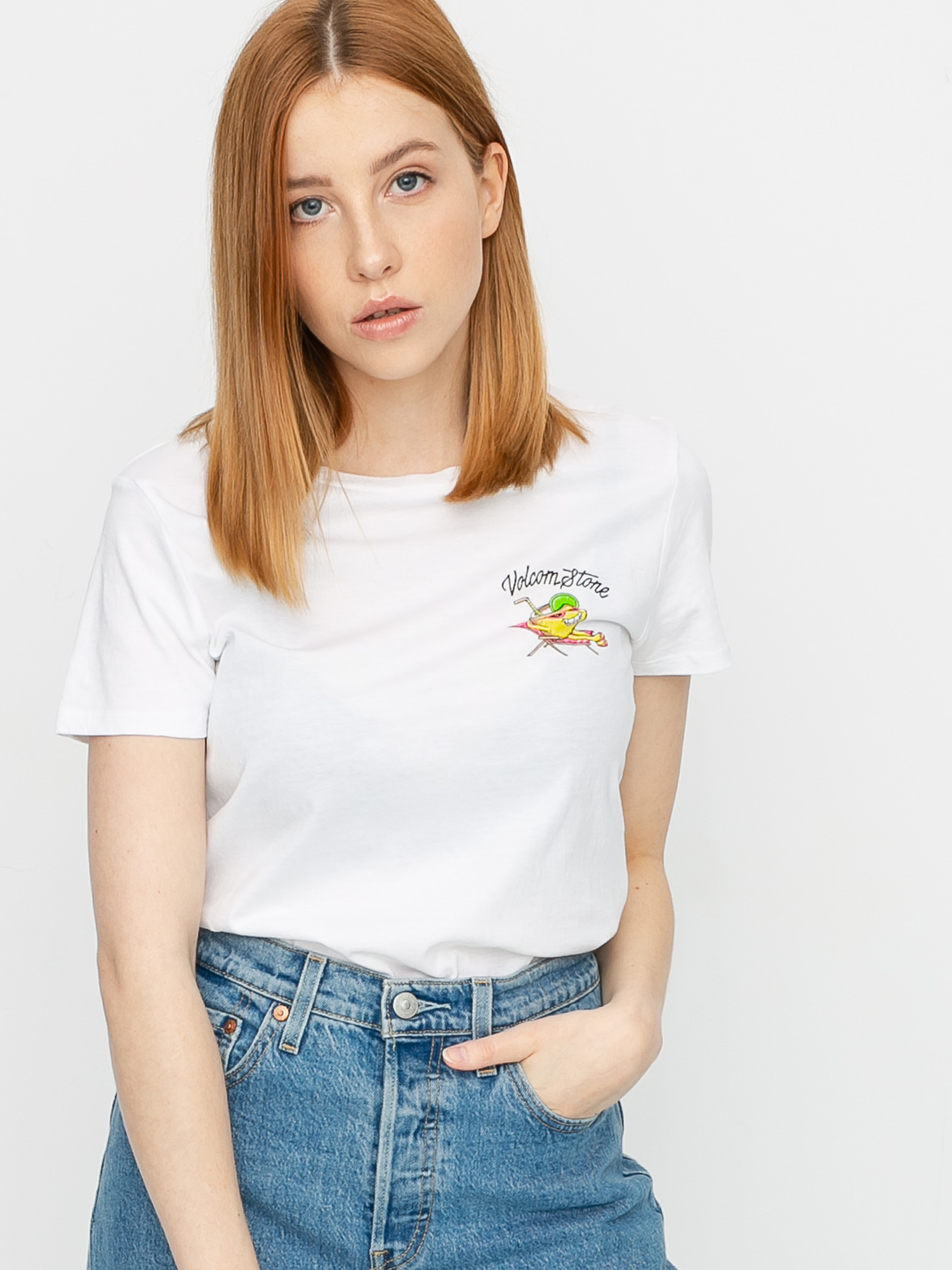 T-shirt Volcom Stoked On Stone Wmn (white)