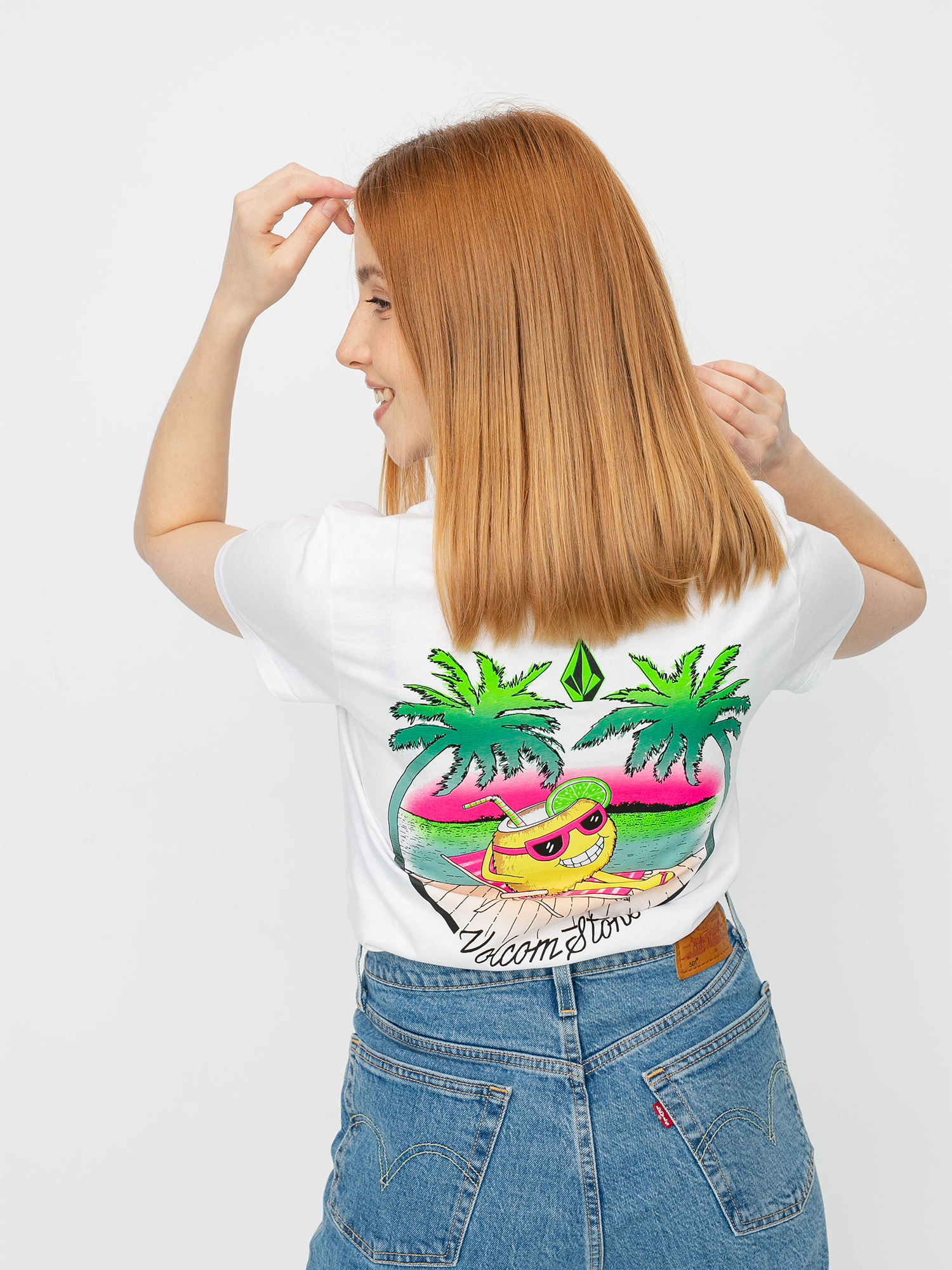 T-shirt Volcom Stoked On Stone Wmn (white)