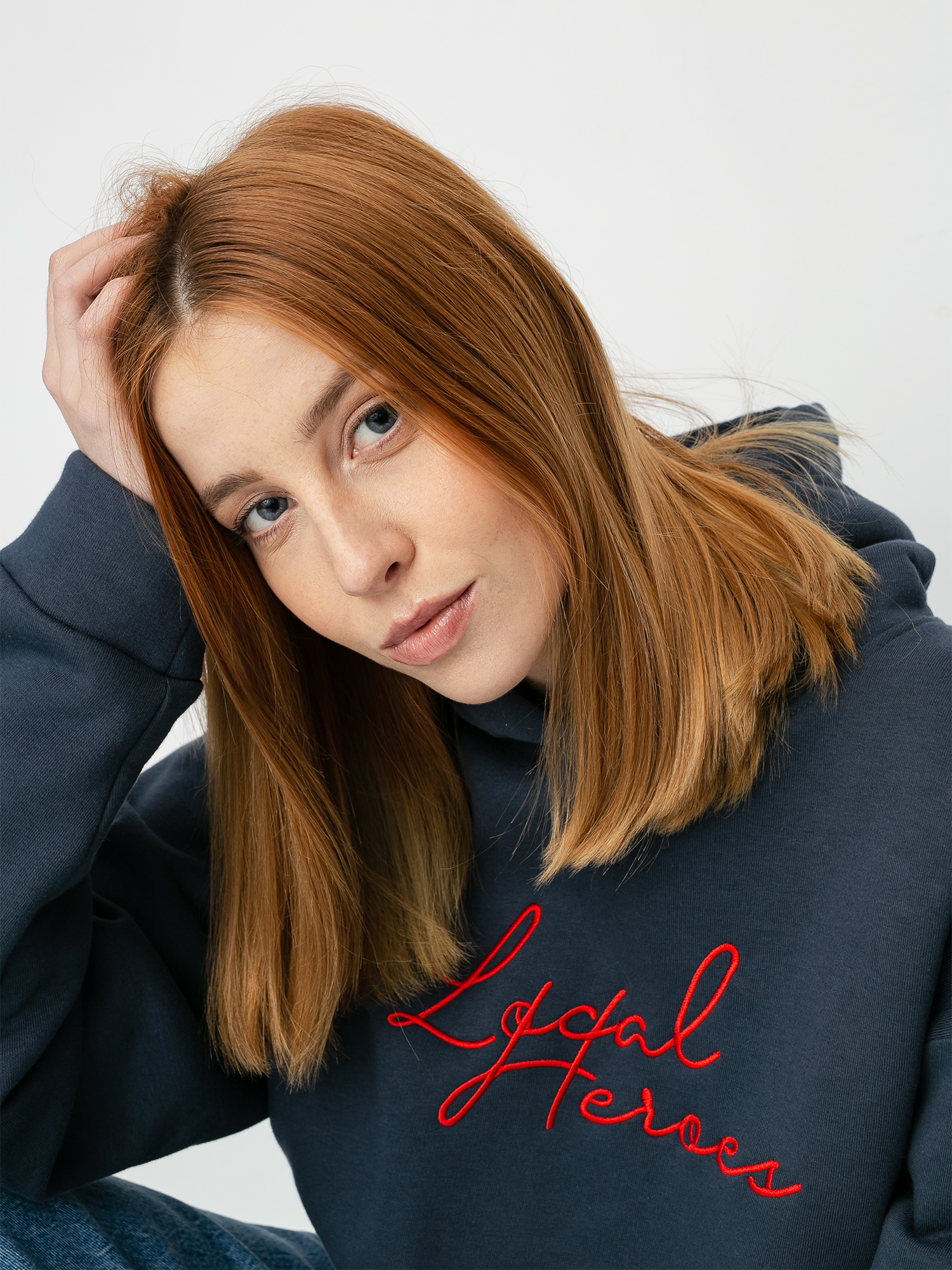 Bluza z kapturem Local Heroes Runway Cropped HD Wmn (navy)