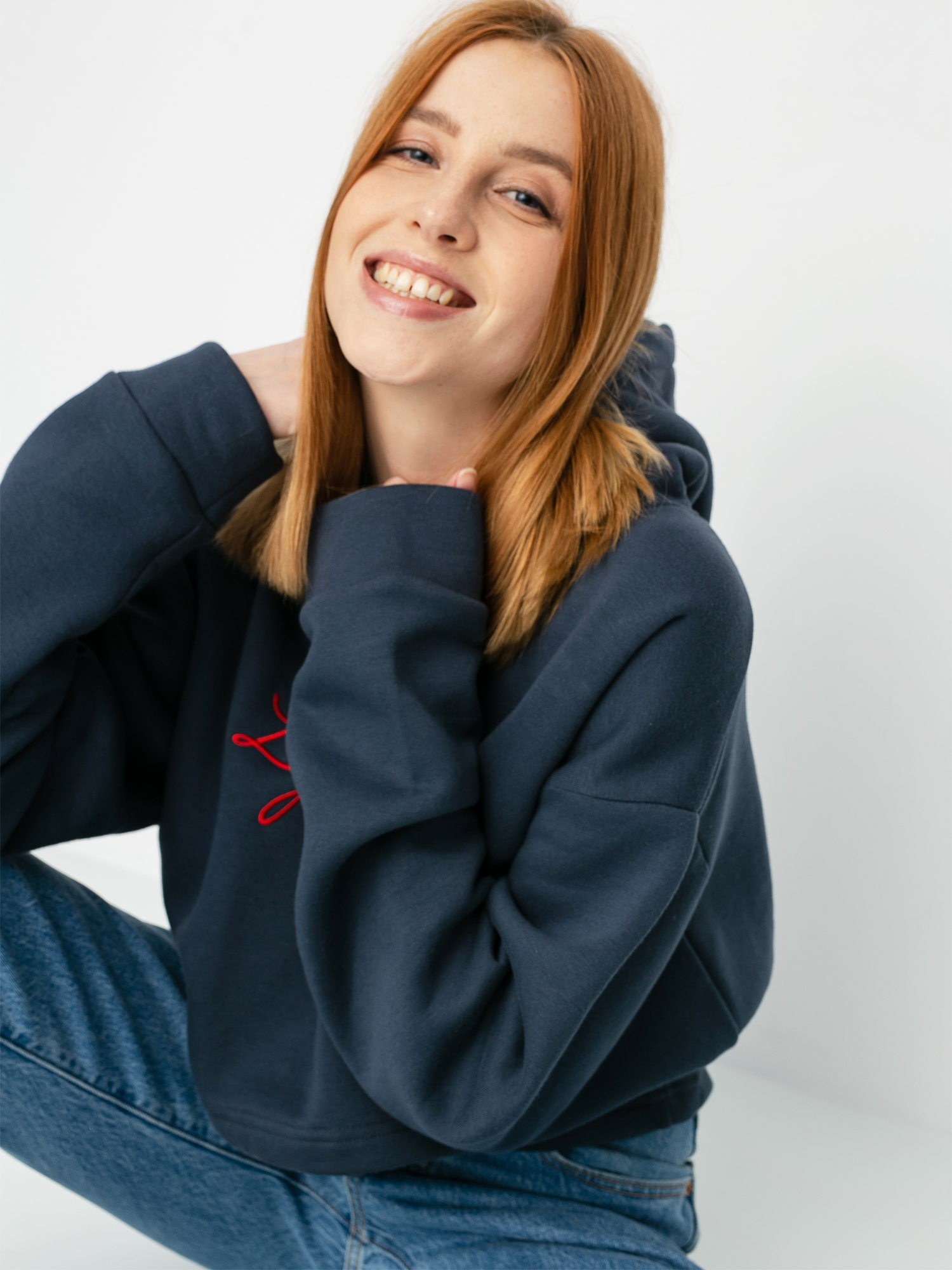 Bluza z kapturem Local Heroes Runway Cropped HD Wmn (navy)