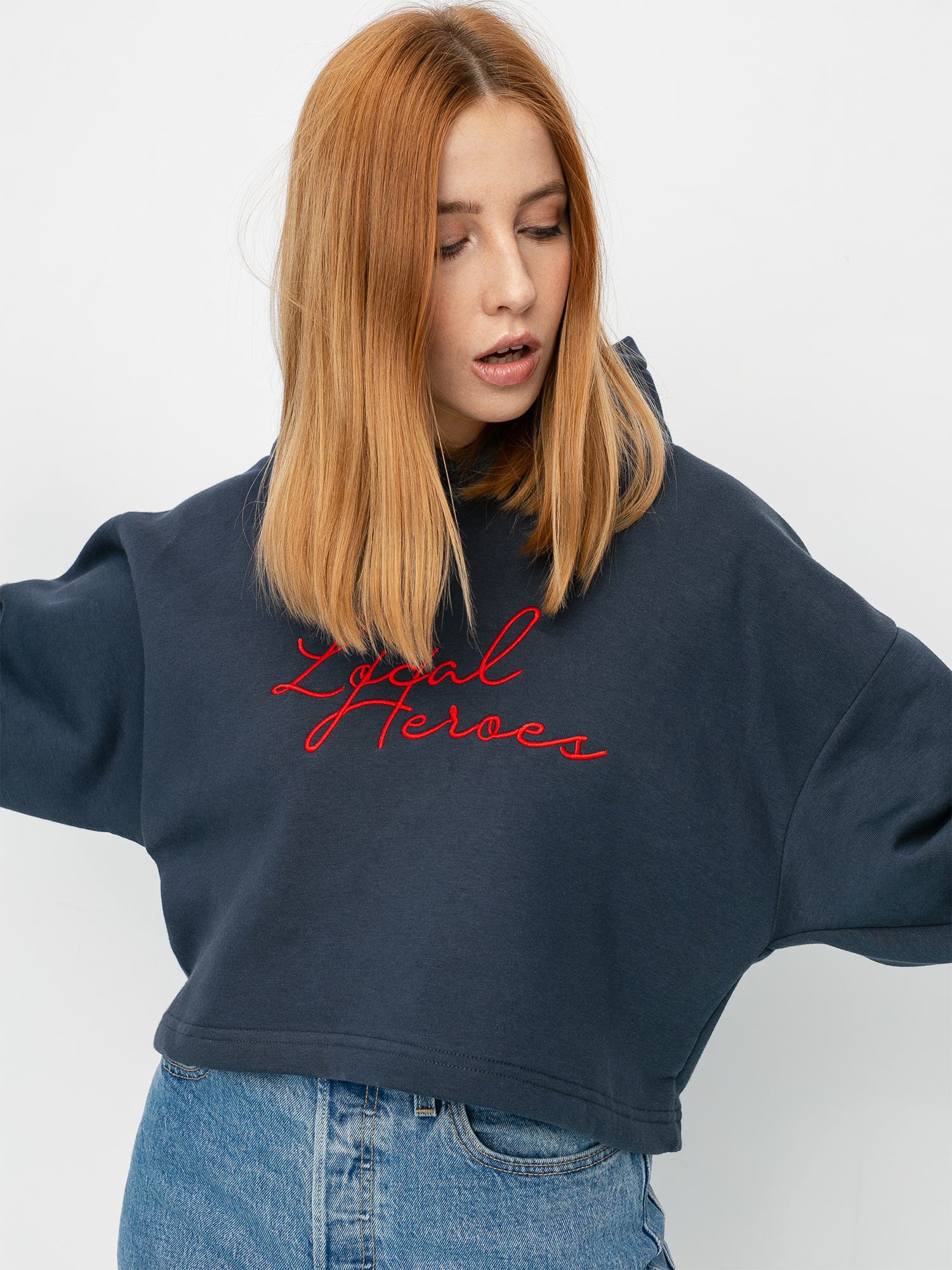 Bluza z kapturem Local Heroes Runway Cropped HD Wmn (navy)