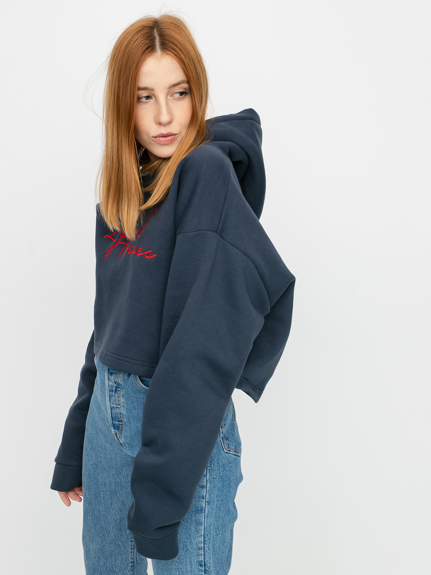 Bluza z kapturem Local Heroes Runway Cropped HD Wmn (navy)