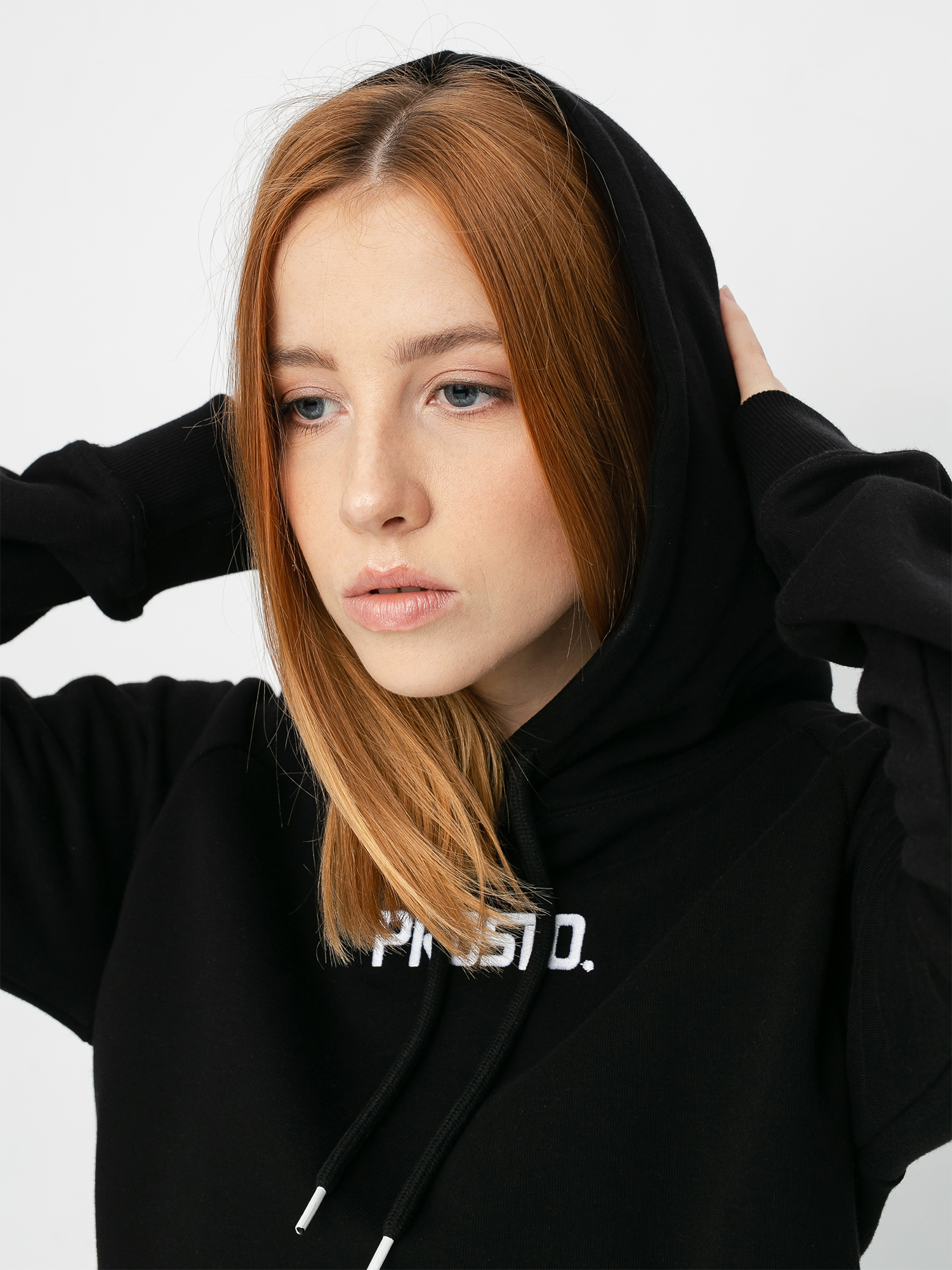 Bluza z kapturem Prosto Croppie HD Wmn (black)