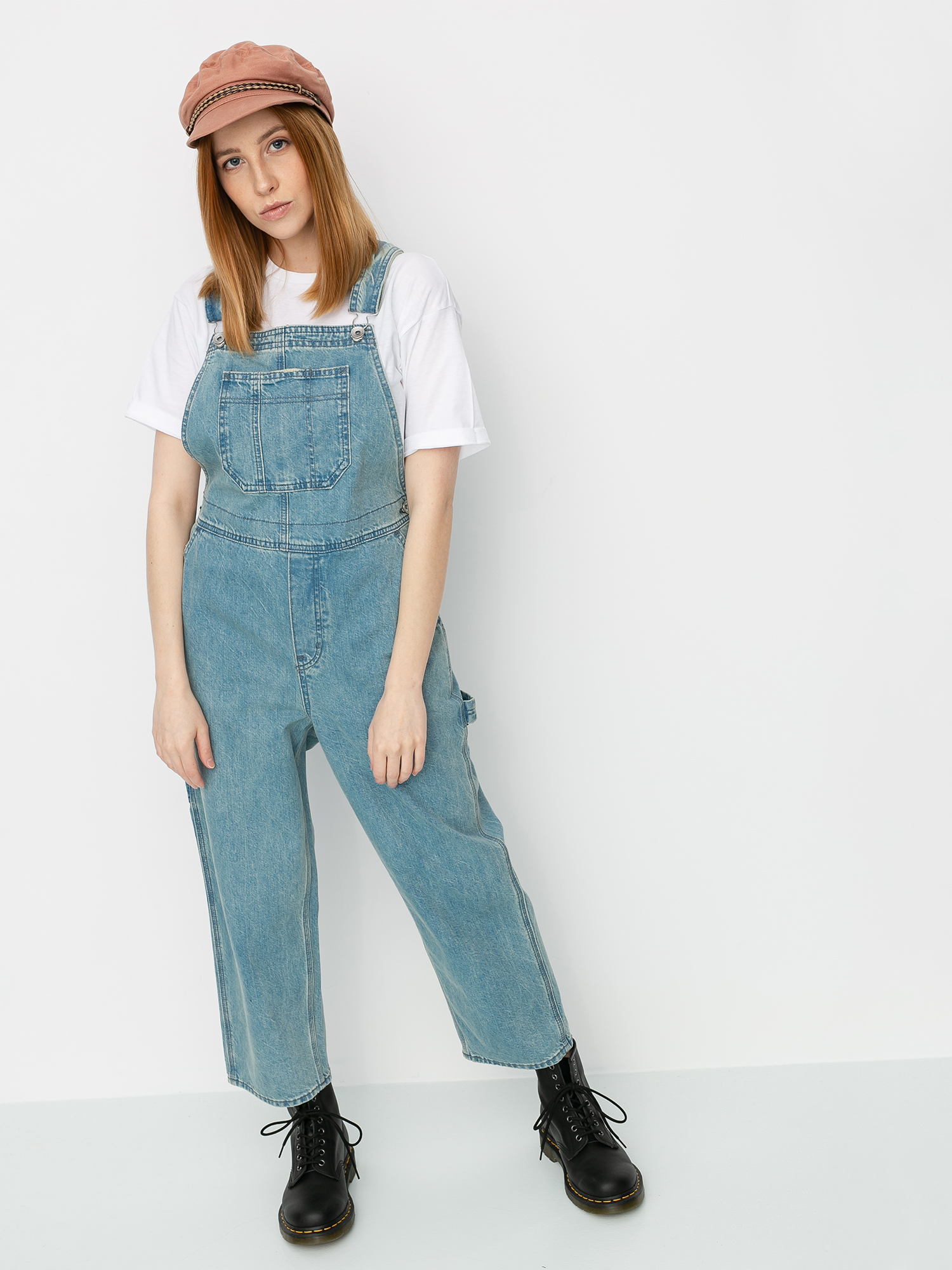 Spodnie Brixton Christina Crop Overall Wmn (faded indigo)