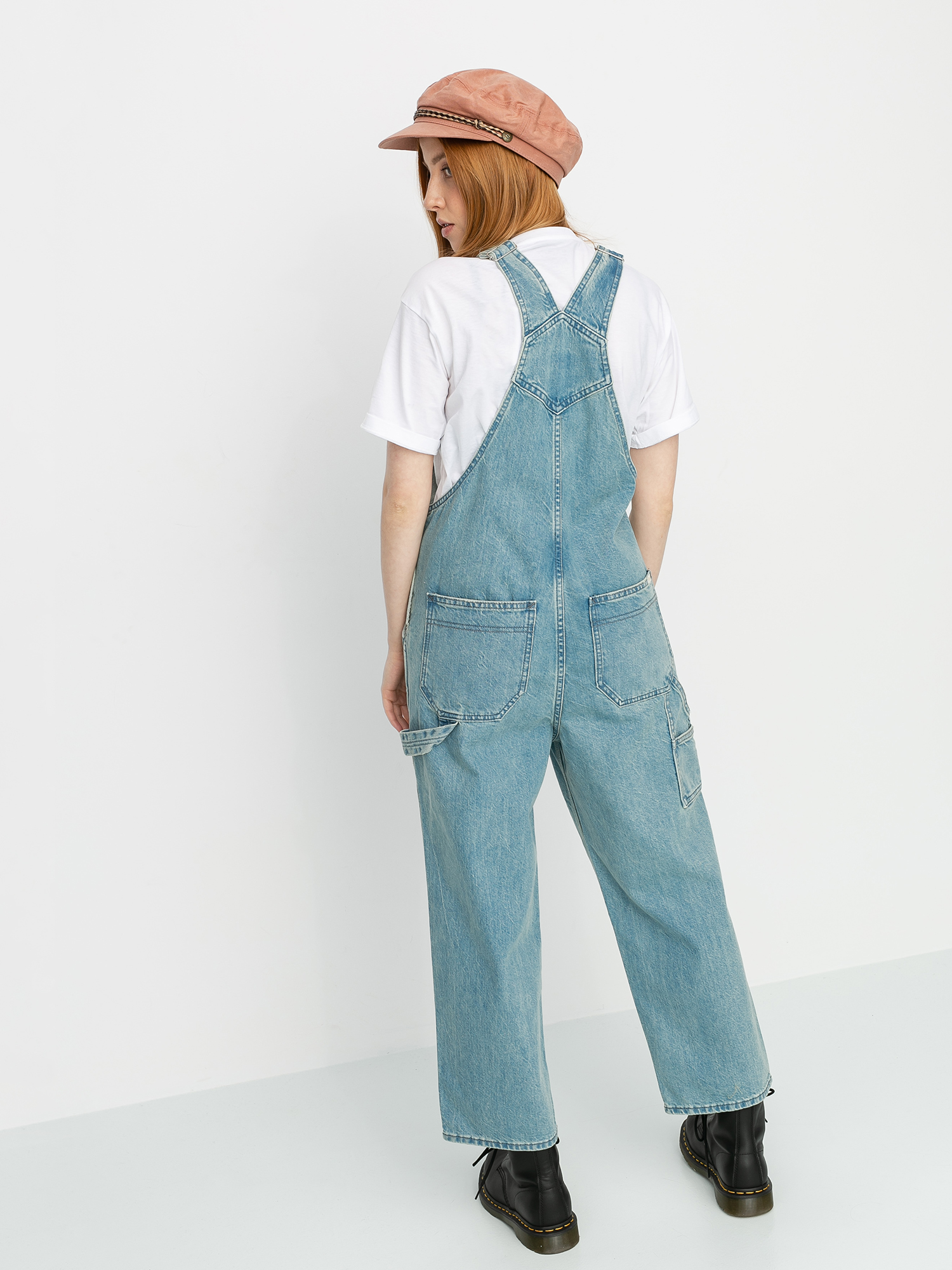 Spodnie Brixton Christina Crop Overall Wmn (faded indigo)