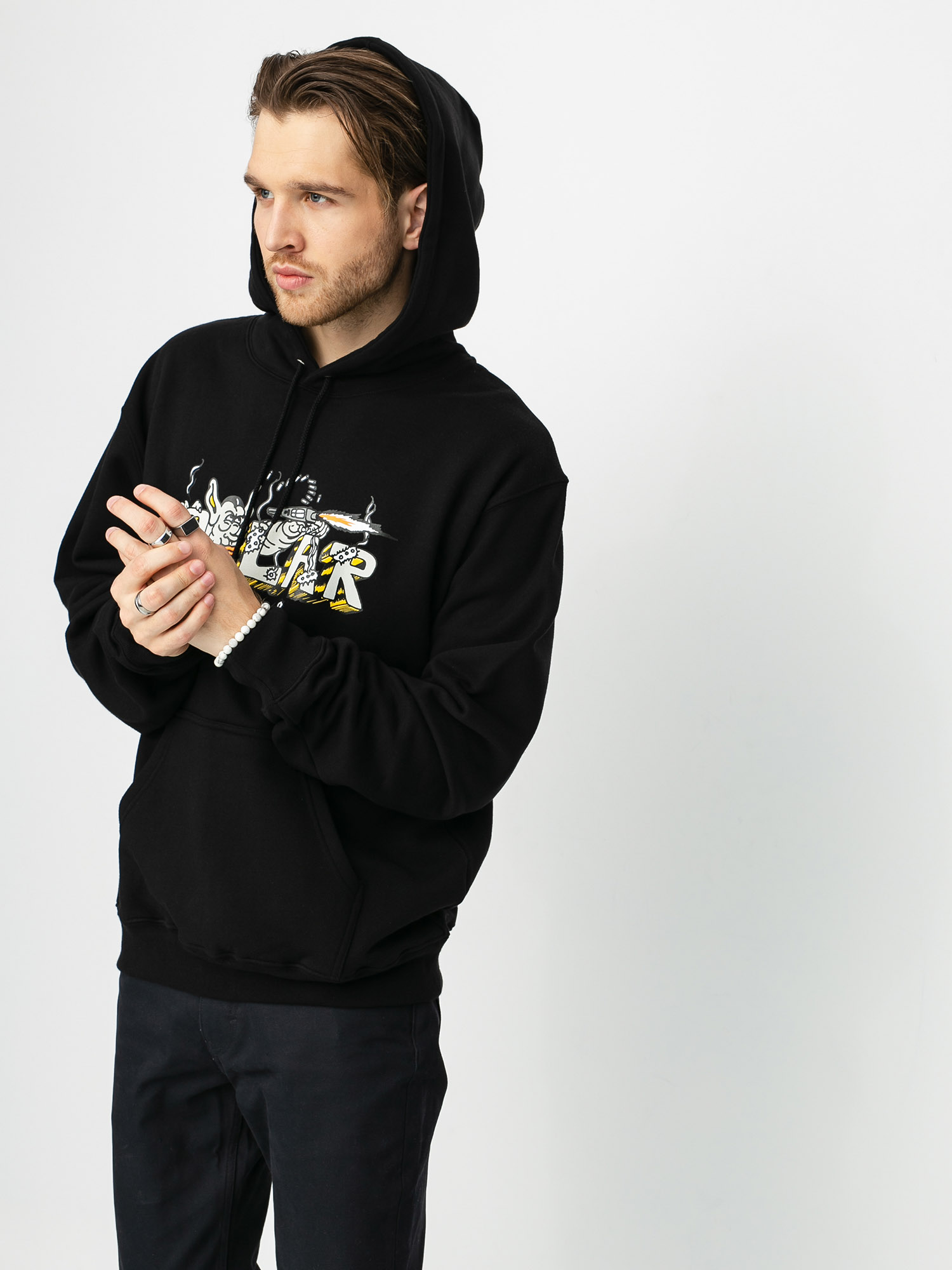 Bluza z kapturem Polar Skate Uzi HD (black)