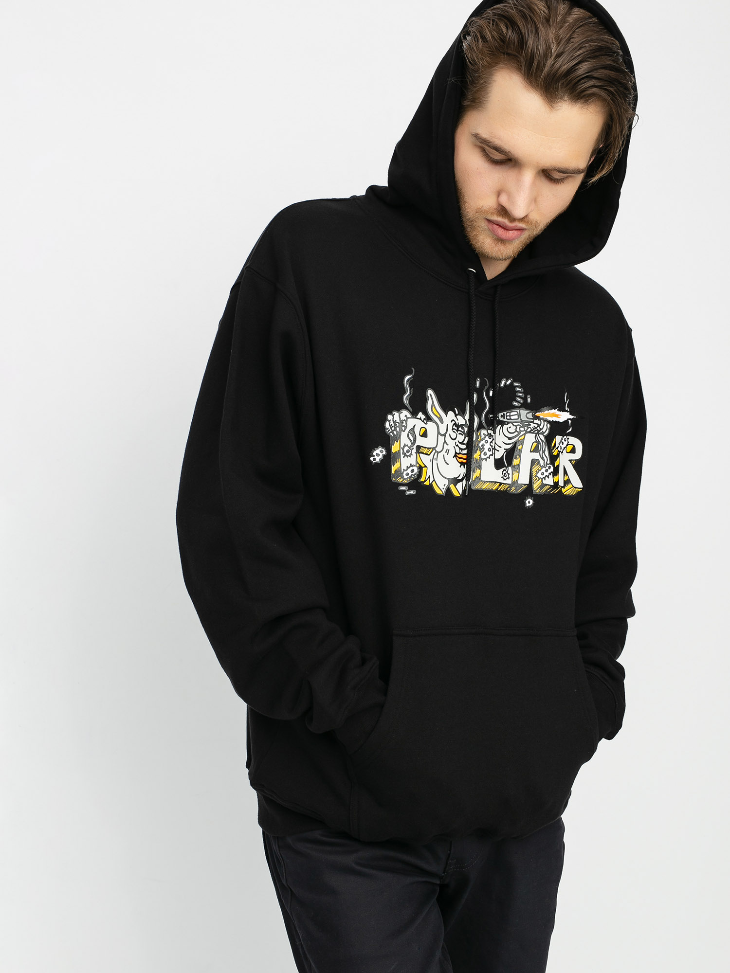 Bluza z kapturem Polar Skate Uzi HD (black)