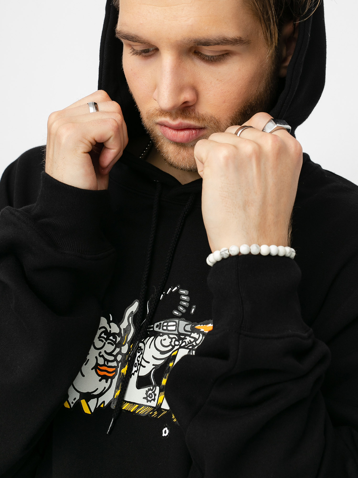 Bluza z kapturem Polar Skate Uzi HD (black)