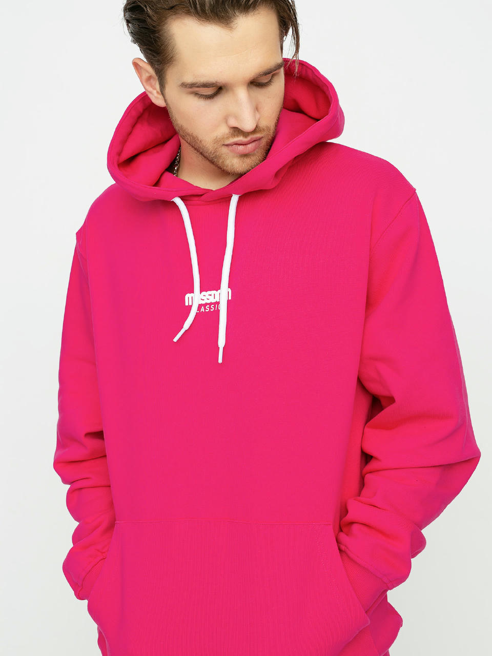 Bluza z kapturem MassDnm Classics Small Logo HD (magenta)