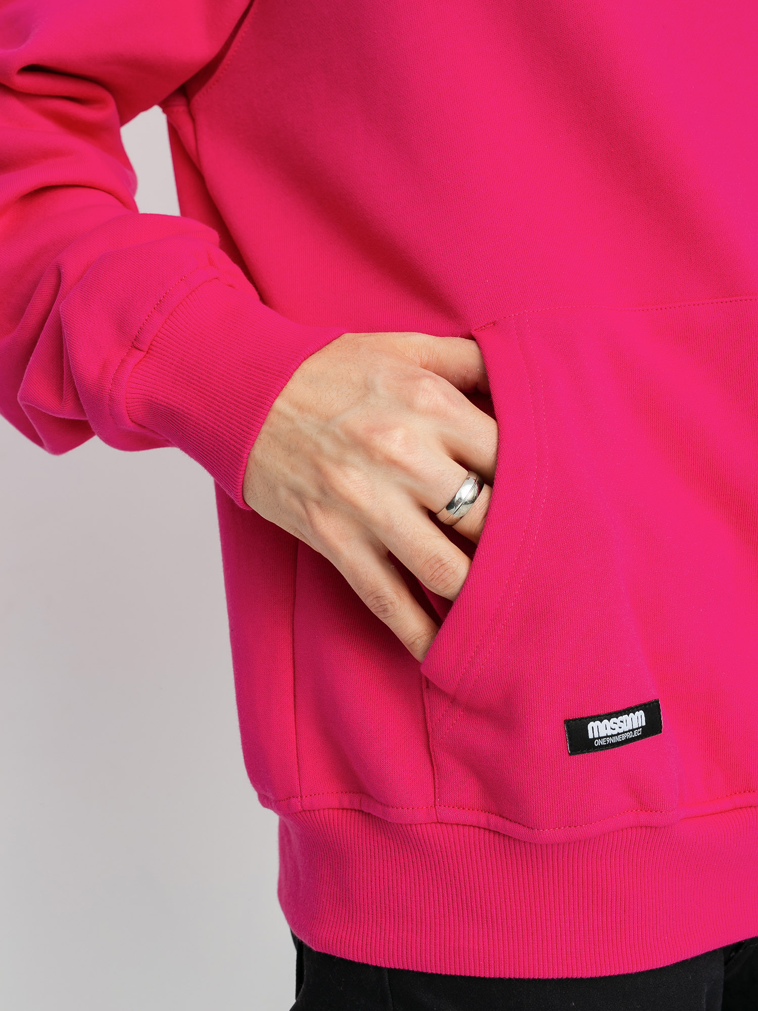 Bluza z kapturem MassDnm Classics Small Logo HD (magenta)