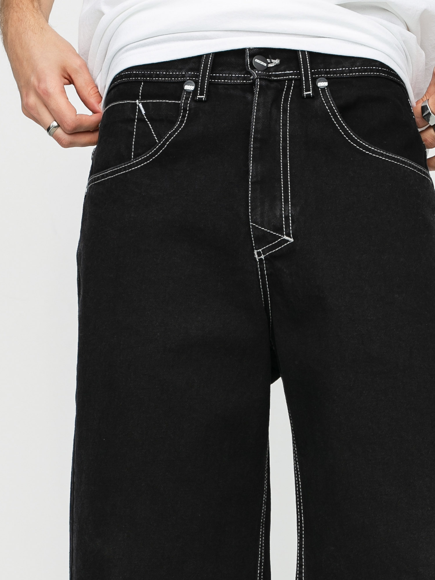 Szorty MassDnm Craft Jeans (black rinse)