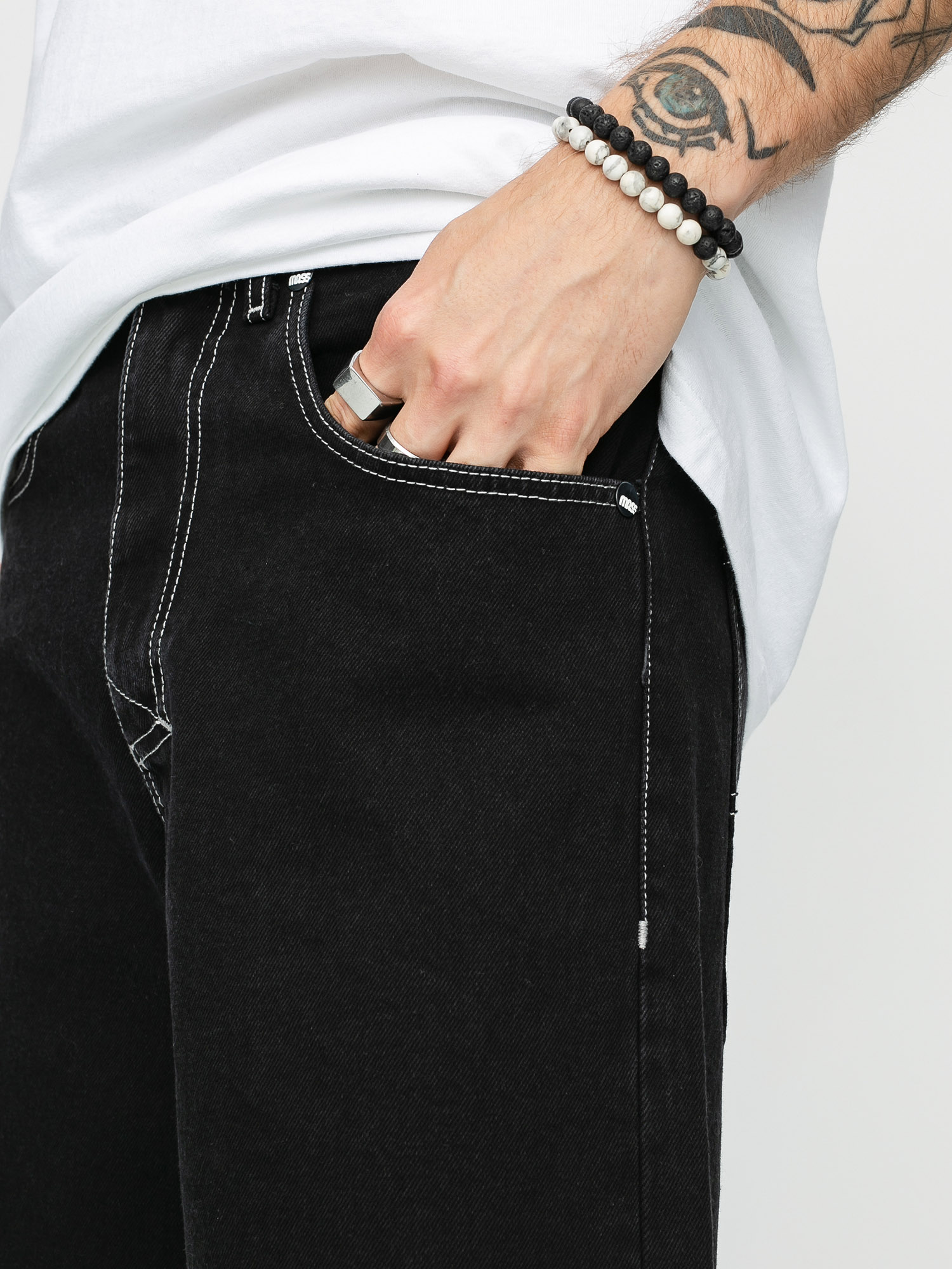 Szorty MassDnm Craft Jeans (black rinse)