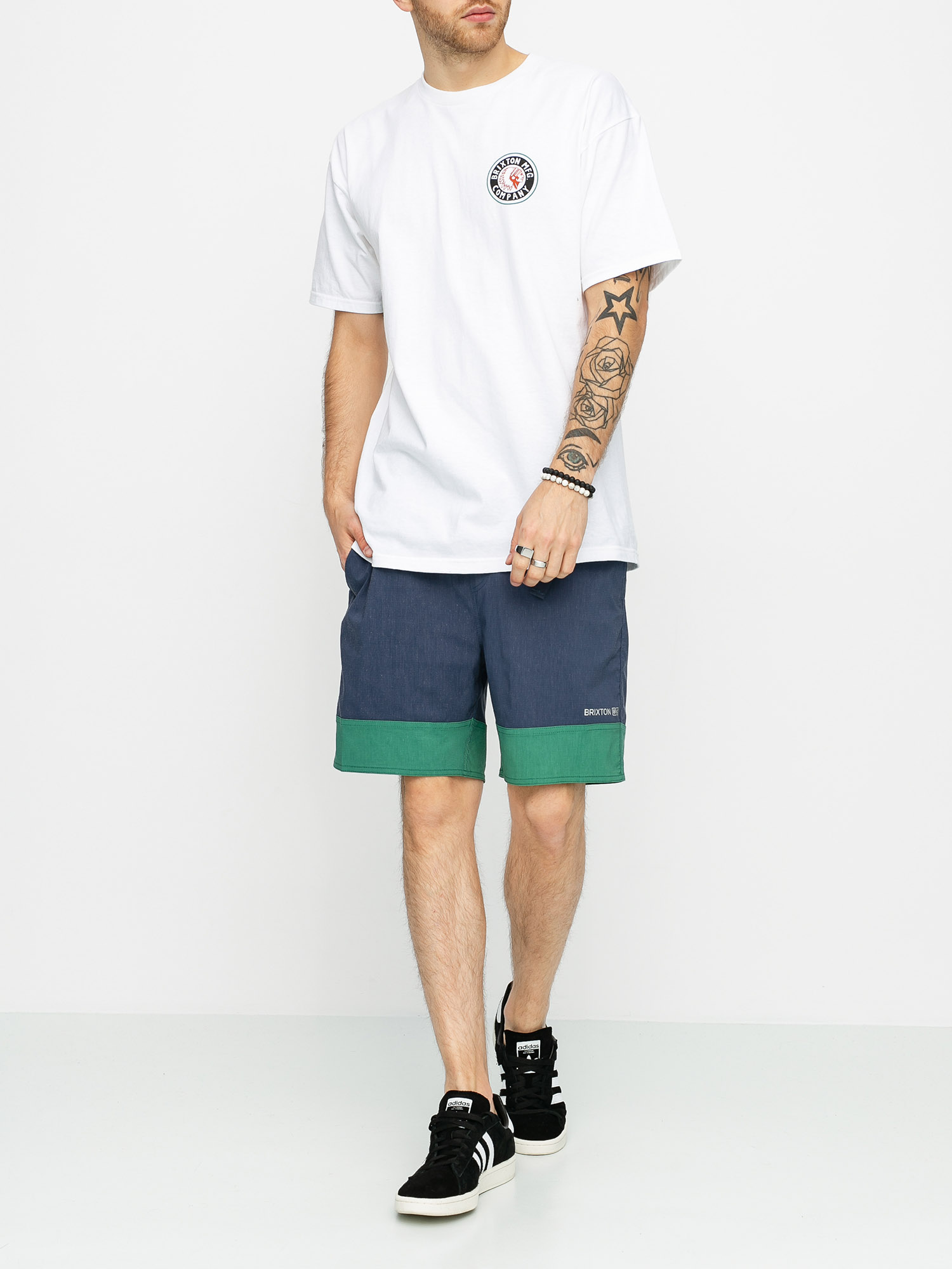 Szorty Brixton Cinch X (washed navy/fern)