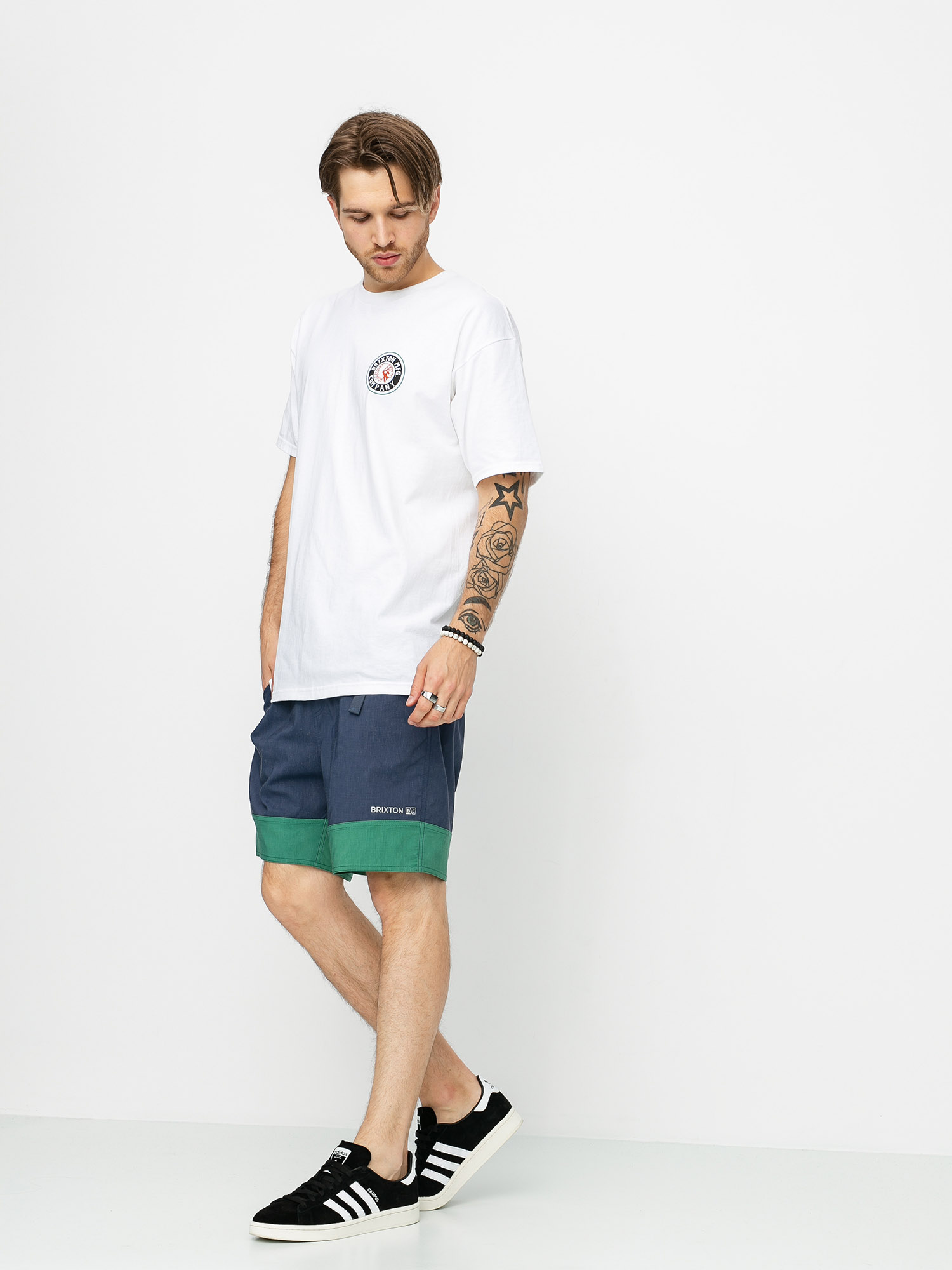 Szorty Brixton Cinch X (washed navy/fern)