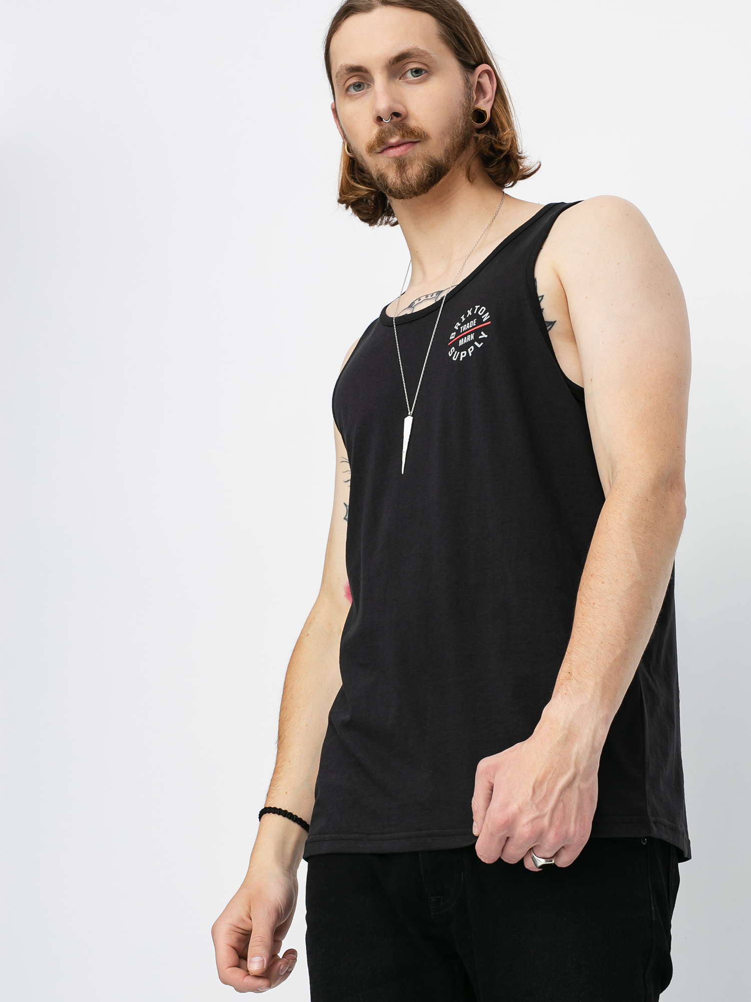 Koszulka Brixton Oath V (black/red)