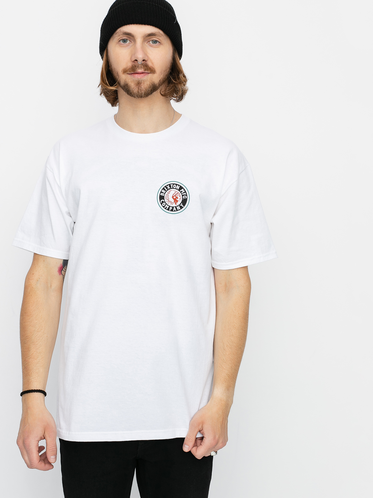 T-shirt Brixton Rival II Stnd (white/teal)