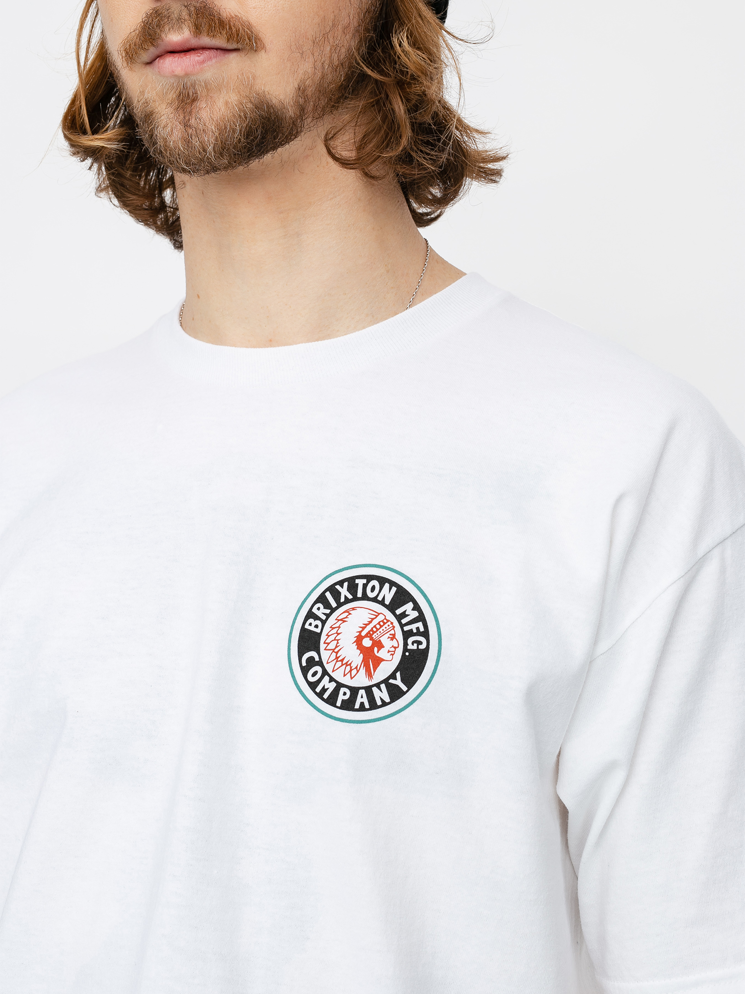 T-shirt Brixton Rival II Stnd (white/teal)