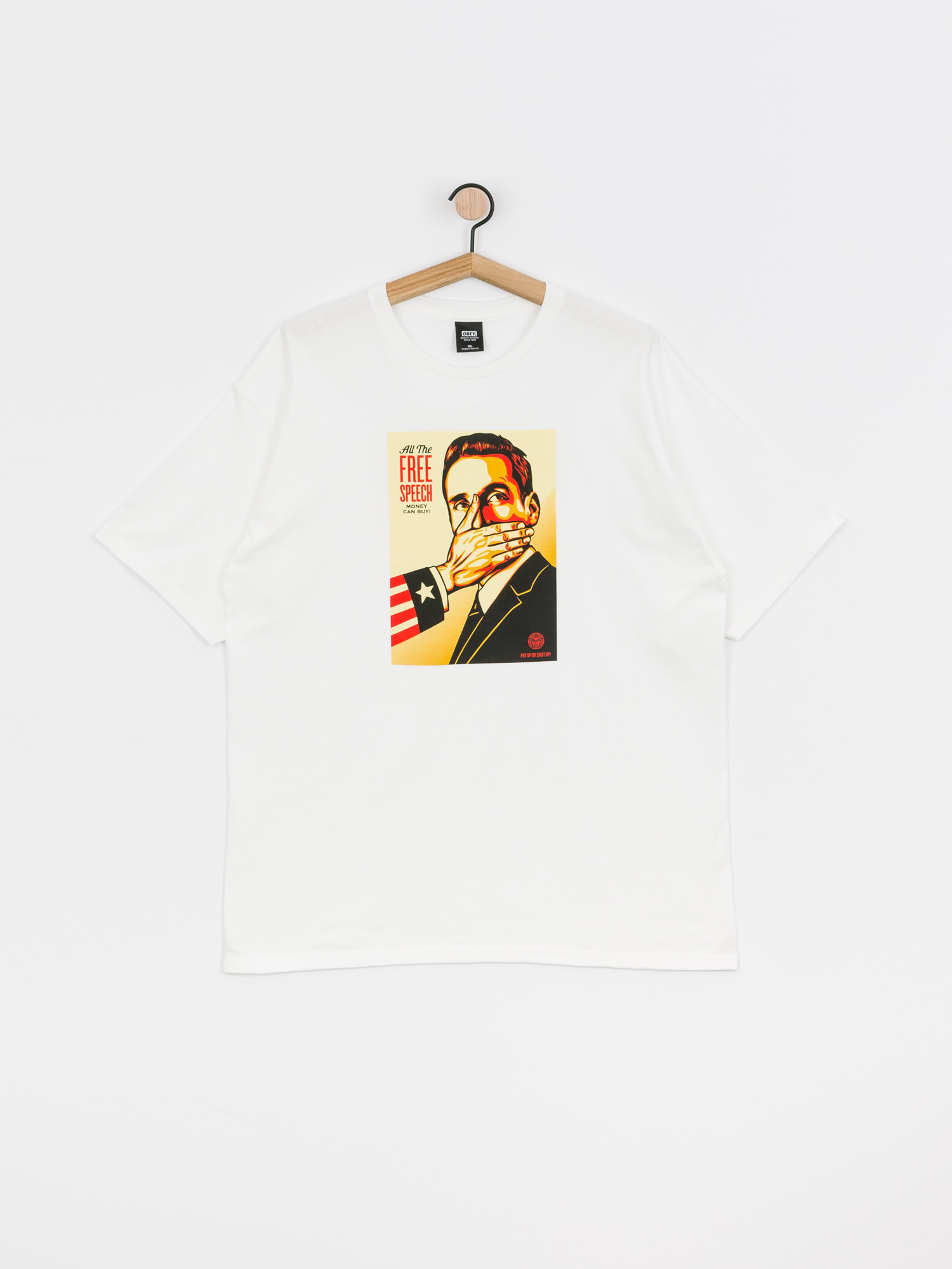 T-shirt OBEY Pay Up Or Shut Up (white)
