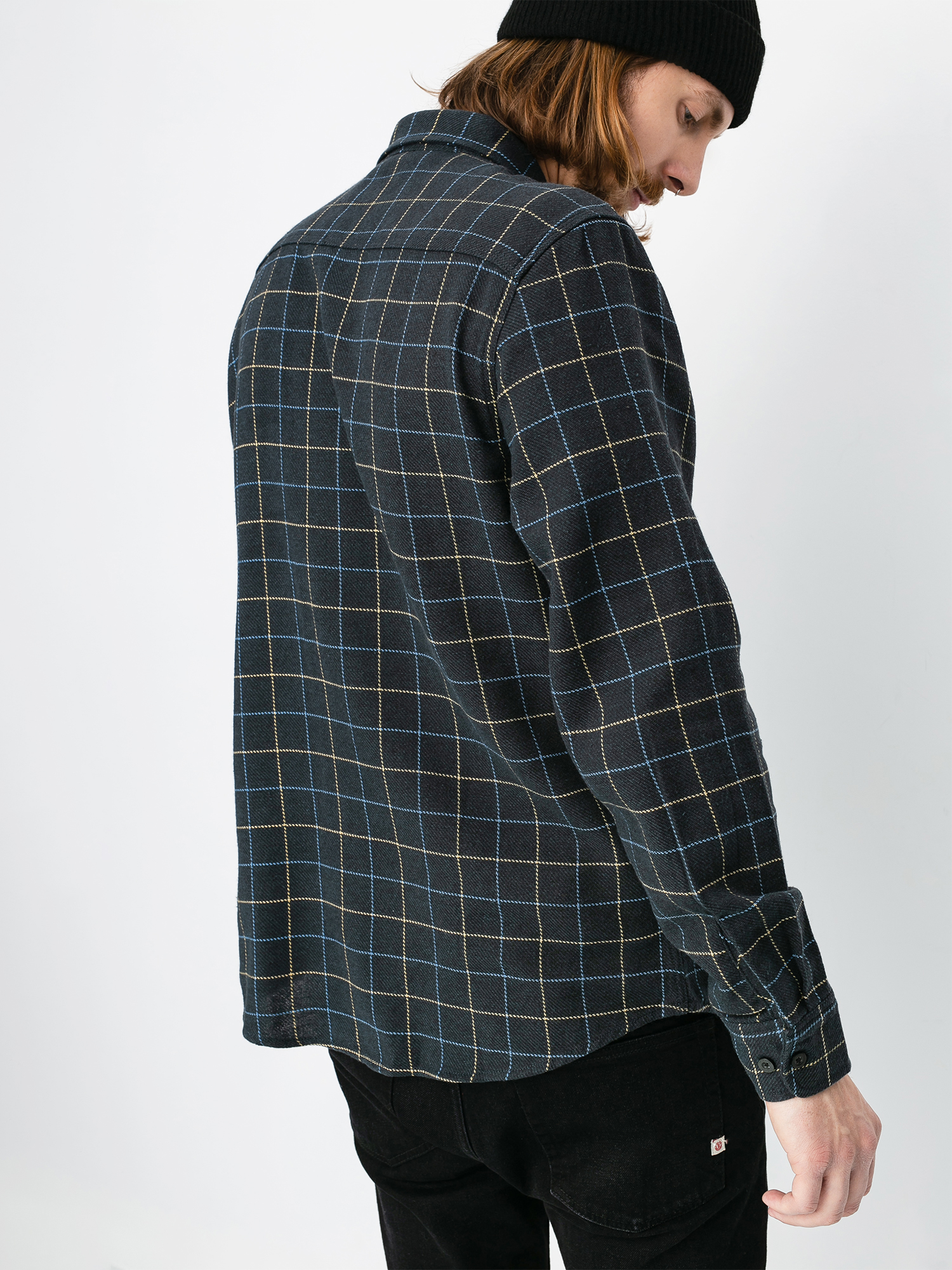 Koszula Brixton Bowery Flannel Ls (washed black/blue)
