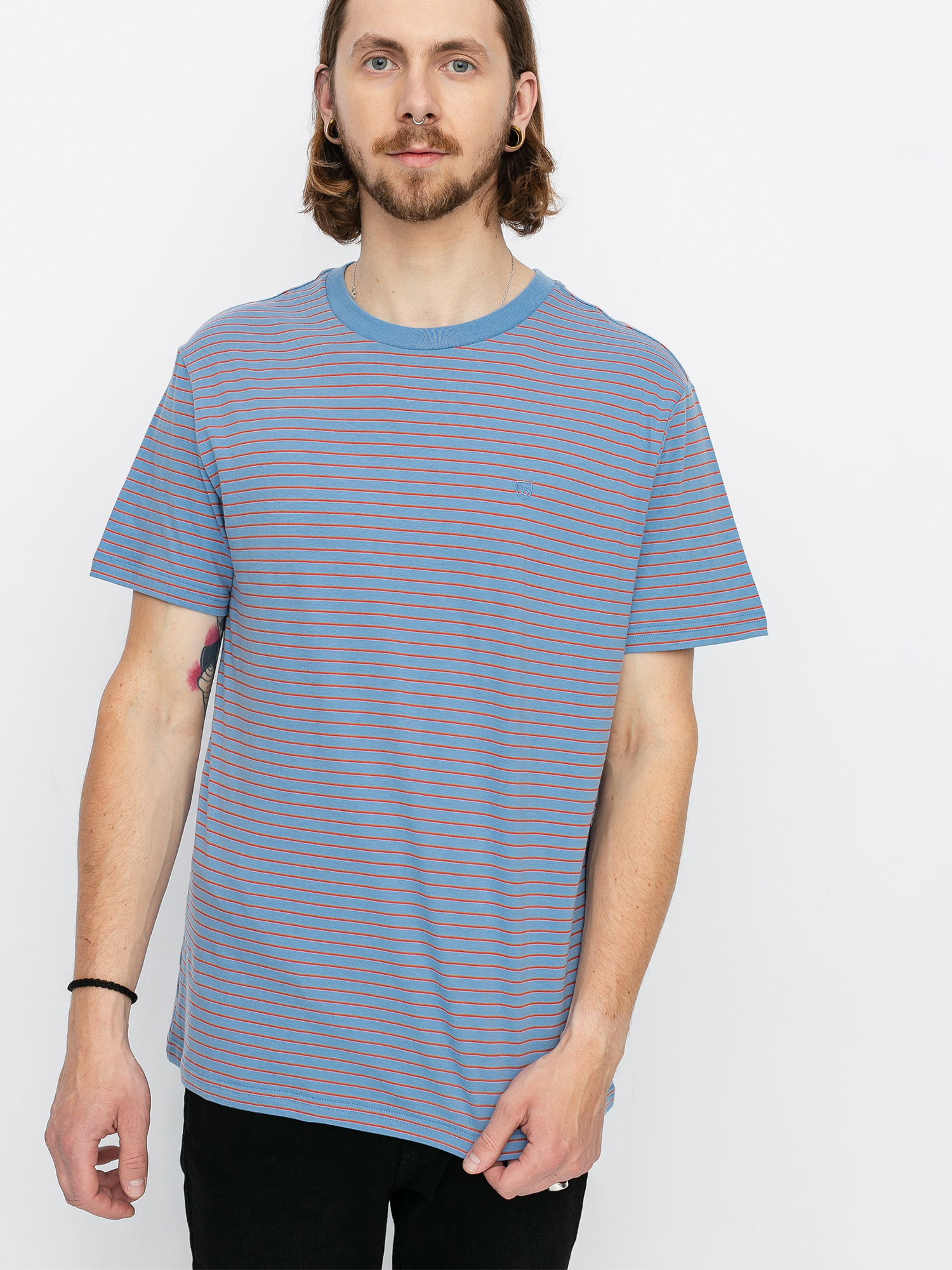 T-shirt Brixton Hilt Knit (casa blanca blue/sunrise/coconut)