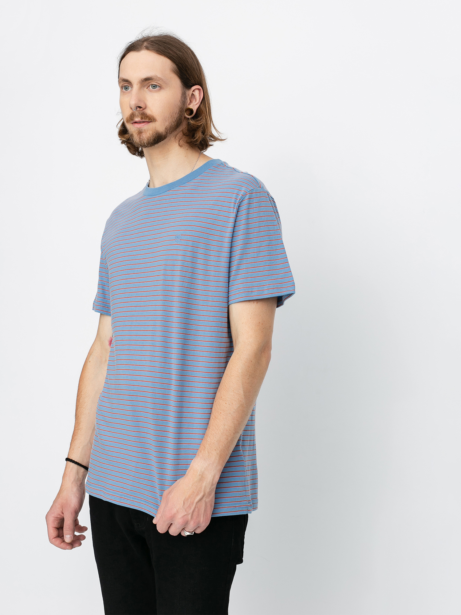 T-shirt Brixton Hilt Knit (casa blanca blue/sunrise/coconut)